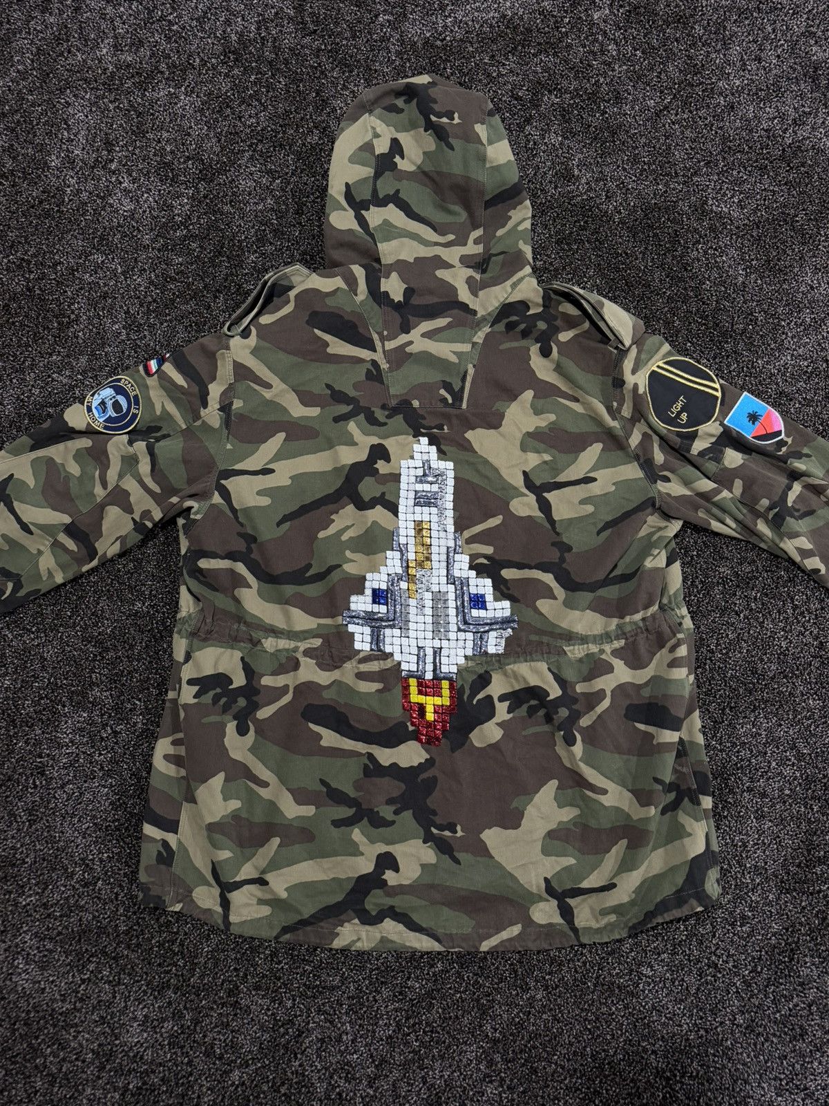 Saint Laurent Paris Saint Laurent x Hedi SS16 Rocket Logo Camo Parka Jacket Size US L / EU 52-54 / 3 - 14 Thumbnail
