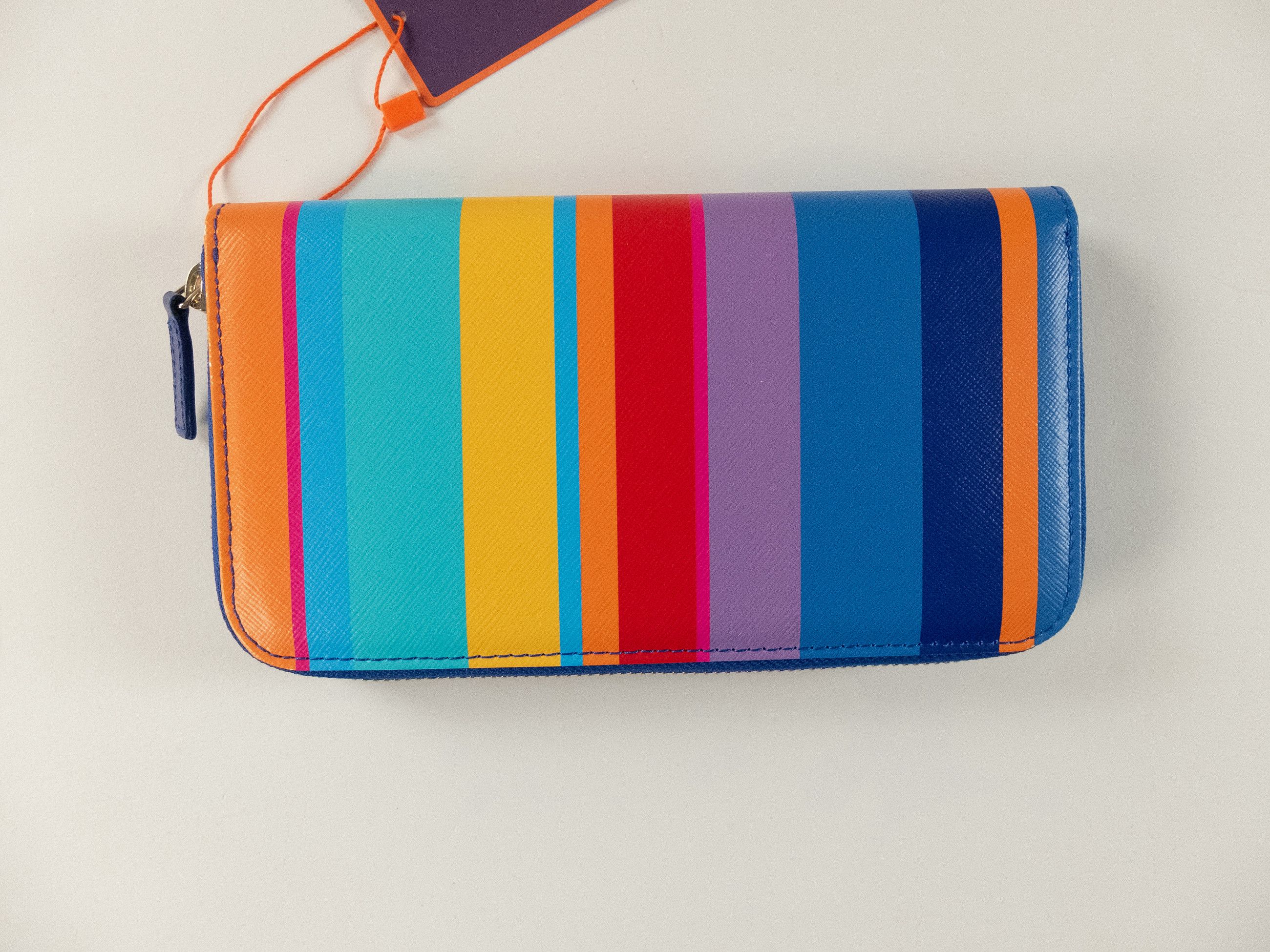 Other GALLO Italy colorful stripes leather continental zip wallet Size ONE SIZE - 7 Thumbnail