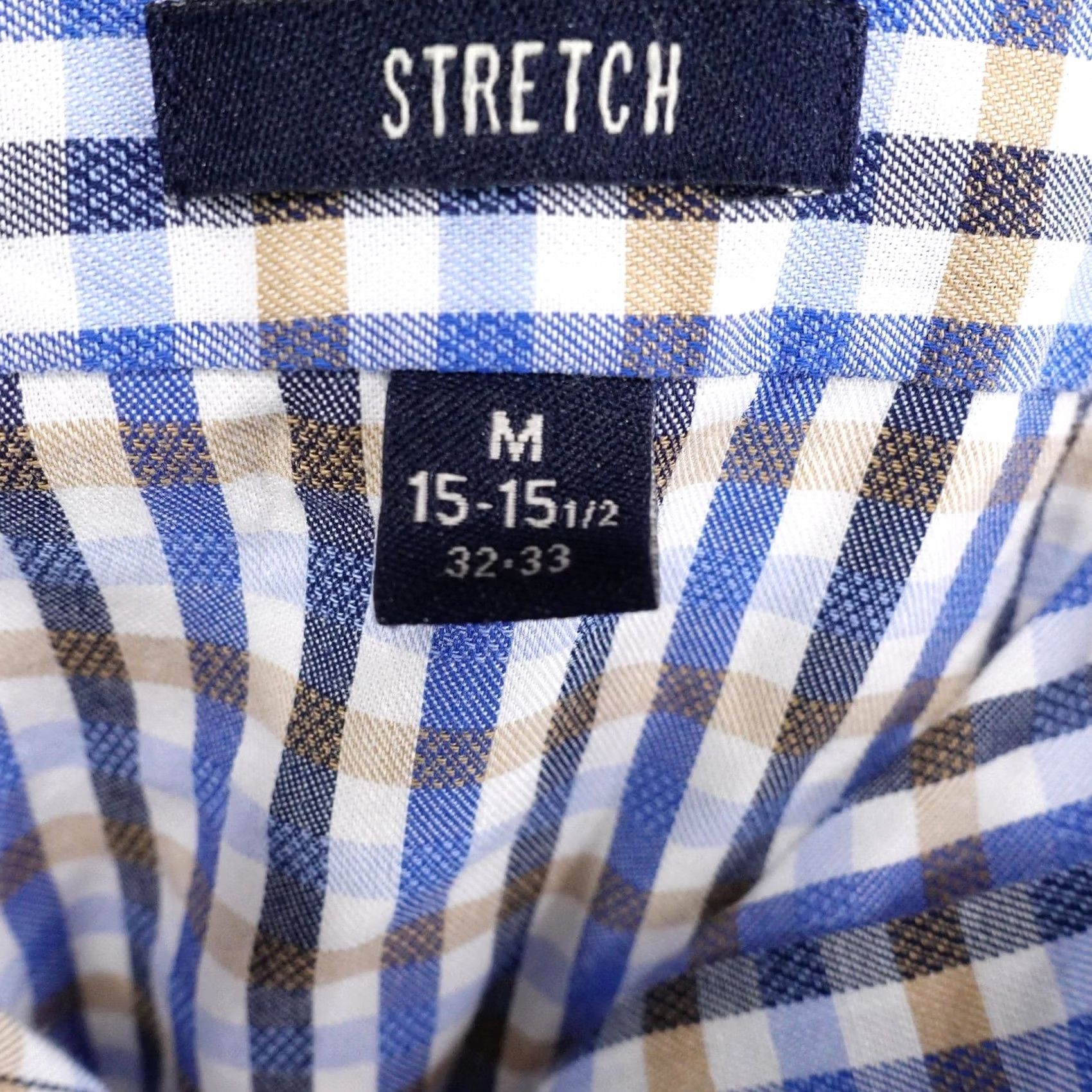 Ben Sherman Ben Sherman Shirt Adult M Blue Check Long Sleeve Button-Up Stretch Mens 15-15.5 32-33 Size US M / EU 48-50 / 2 - 7 Thumbnail