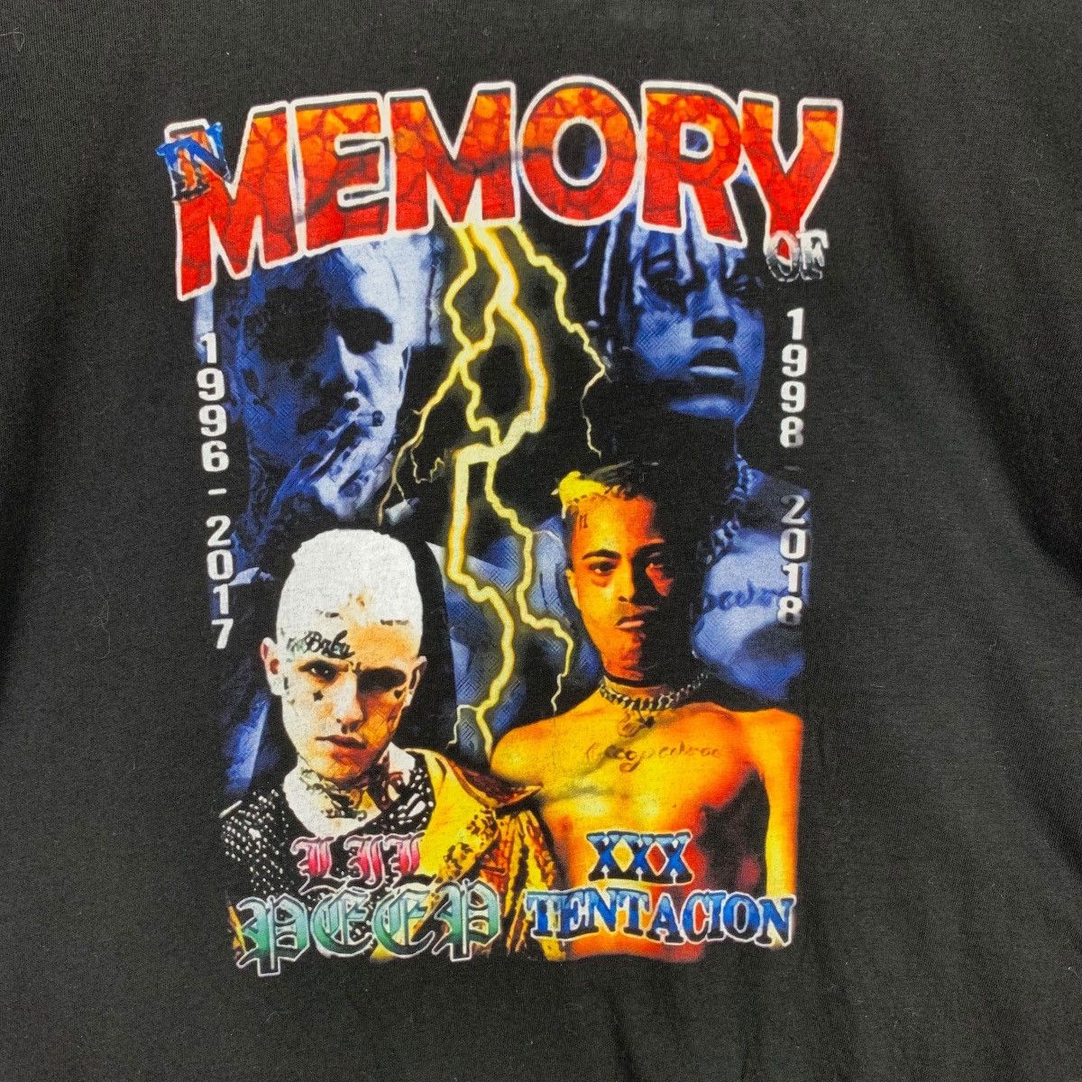Rap Tees IN MEMORY LIL PEEP & XXX TENTACION PRINTED TEE #0270-C12 Size US L / EU 52-54 / 3 - 10 Thumbnail