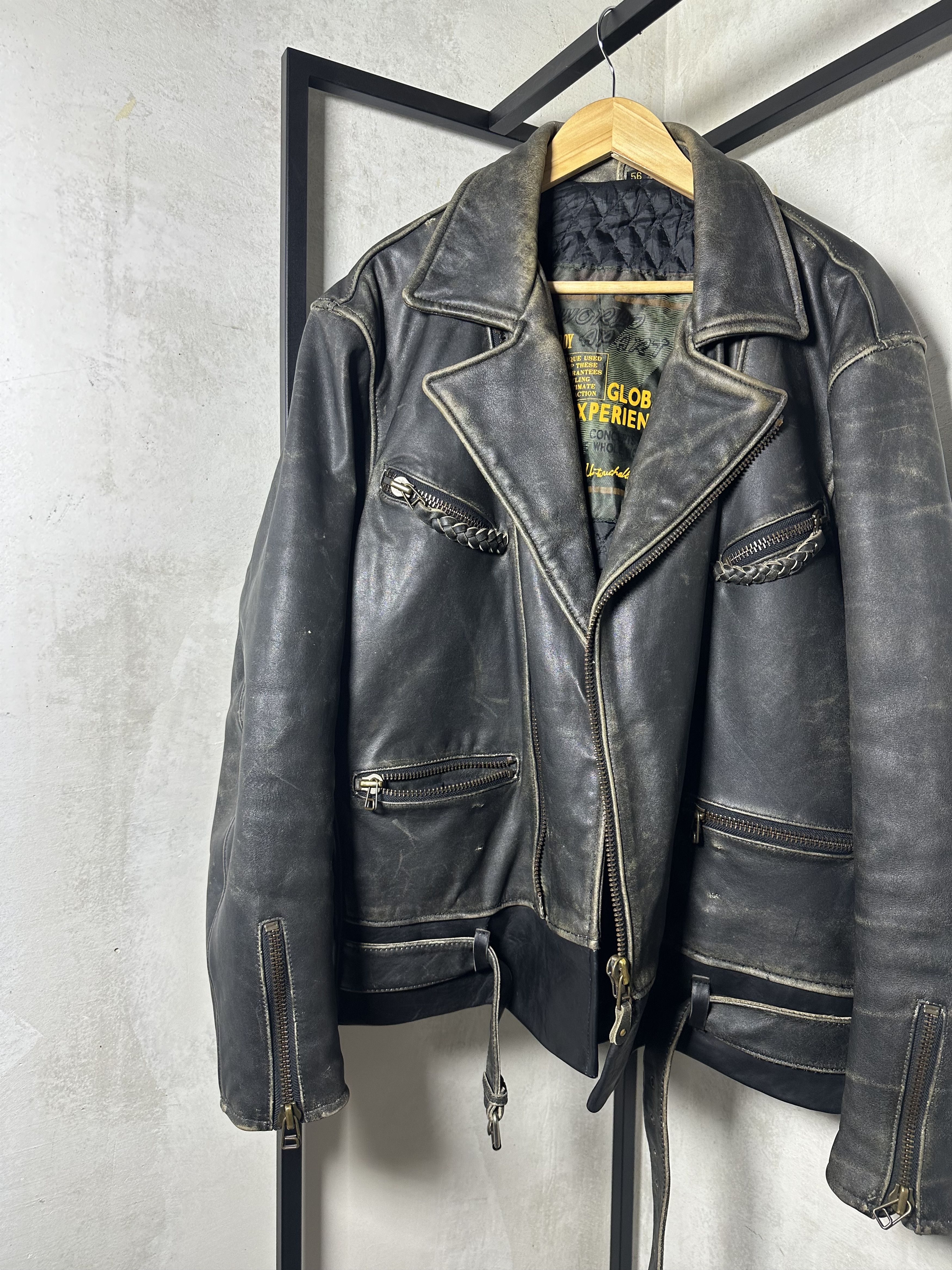 Genuine Leather Genuine Leather Biker Jacket Size US XL / EU 56 / 4 - 2 Thumbnail