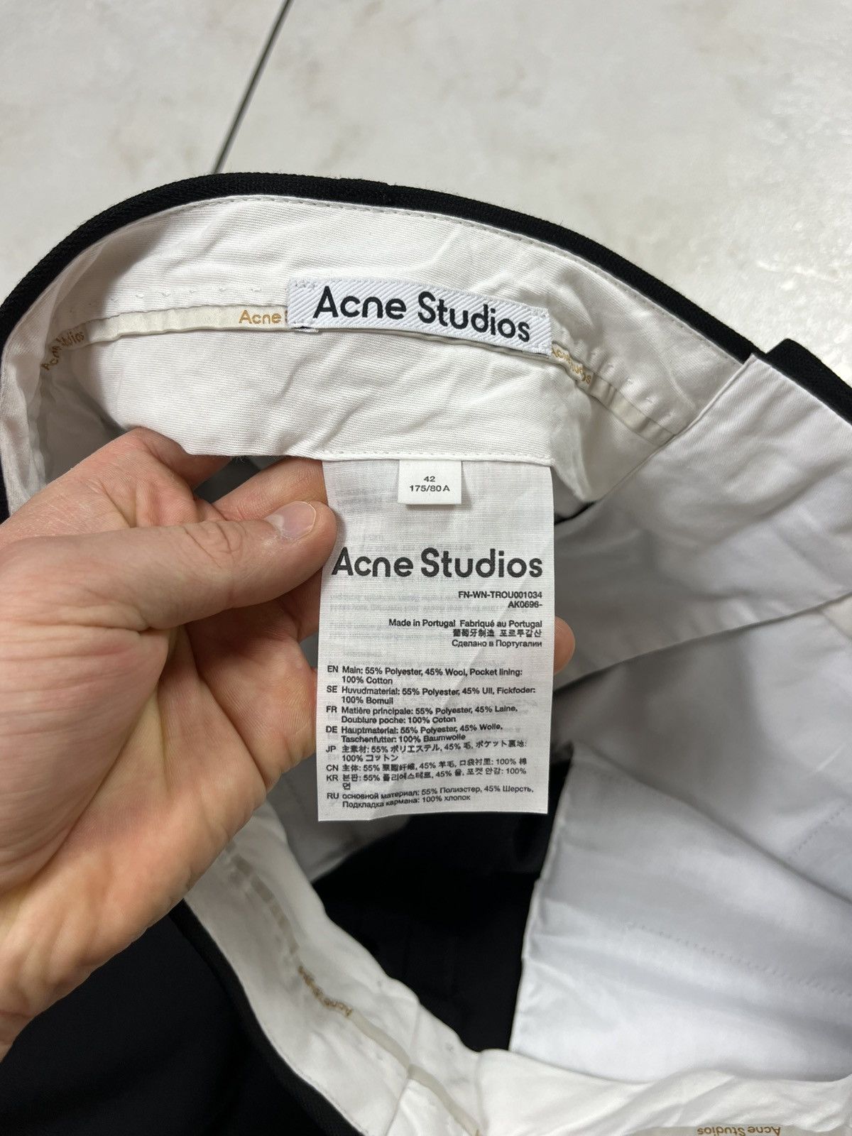 Acne Studios Acne Studios wool relaxed tailored trousers creased pants Size 30" / US 8 / IT 44 - 21 Thumbnail