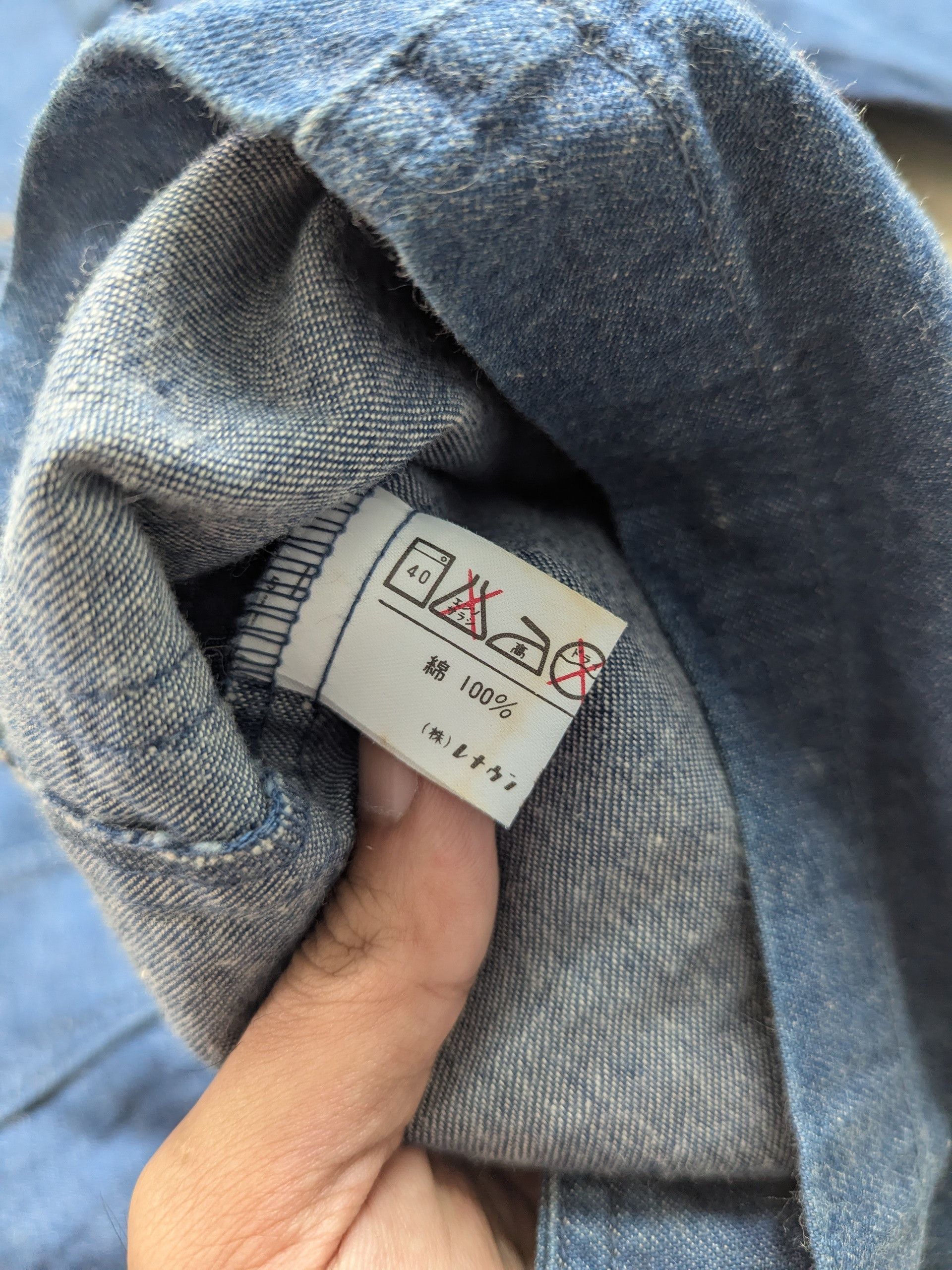 Japanese Brand × Vintage Vintage Simple Life Denim Shirt Button Up Size M / US 6-8 / IT 42-44 - 9 Thumbnail