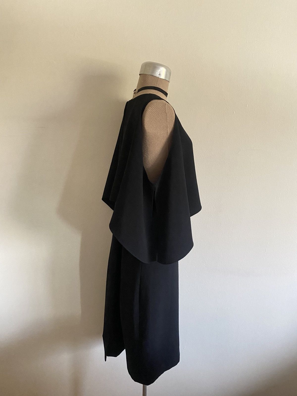 Ralph Lauren Purple Label Purple Label Ralph Lauren Sheath Cape Dress Black Black Size XL / US 12-14 / IT 48-50 - 2 Thumbnail