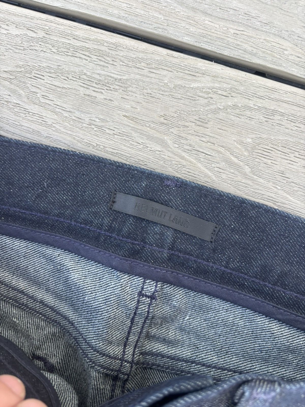 Helmut Lang Helmut Lang Dark Indigo Minimal Denim Jeans Size 31 Size US 31 - 3 Thumbnail