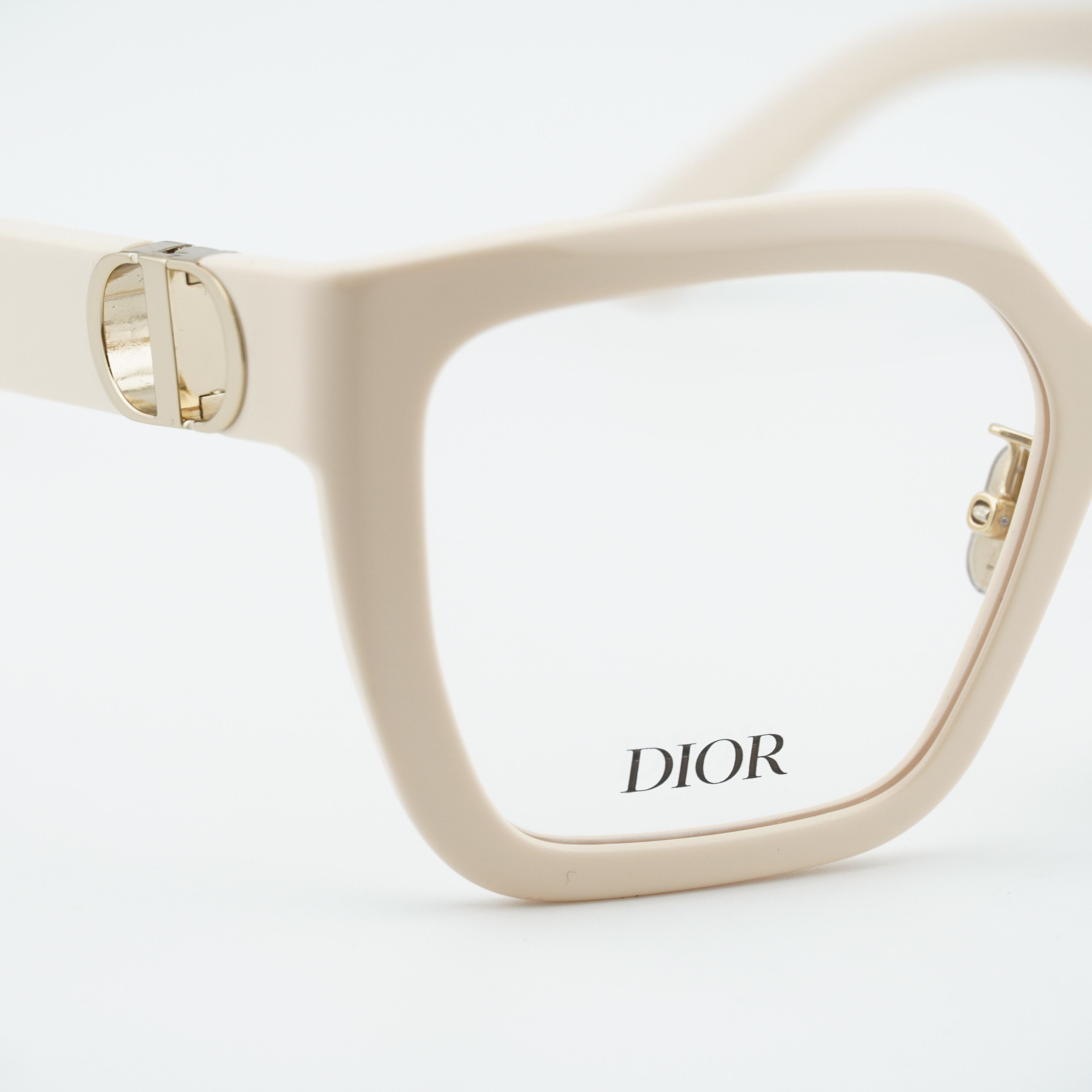 Dior Dior 30MONTAIGNEO S1F 9500 Eyeglasses Ivory 55mm Square Fram Size ONE SIZE - 2 Thumbnail