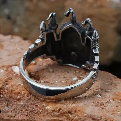 VIBE Castle Ring Gothic Jewelry King House Architect Dark Ages Size ONE SIZE - 2 Thumbnail