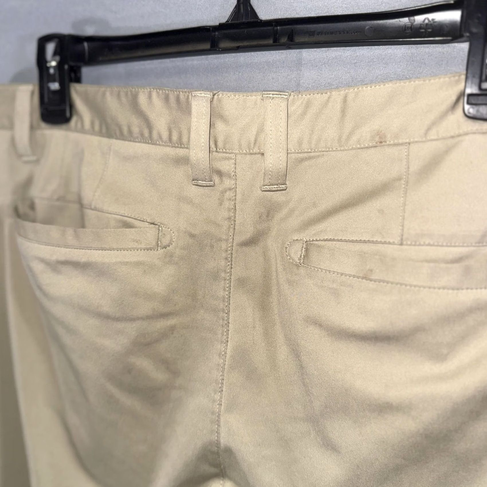 Rhone Rhone Pants Mens 32 Khaki Performance Chino Commuter Dress Work Travel Office Pants Back Pockets Zip Fly Tailored Mens Size US 32 / EU 48 - 3 Thumbnail