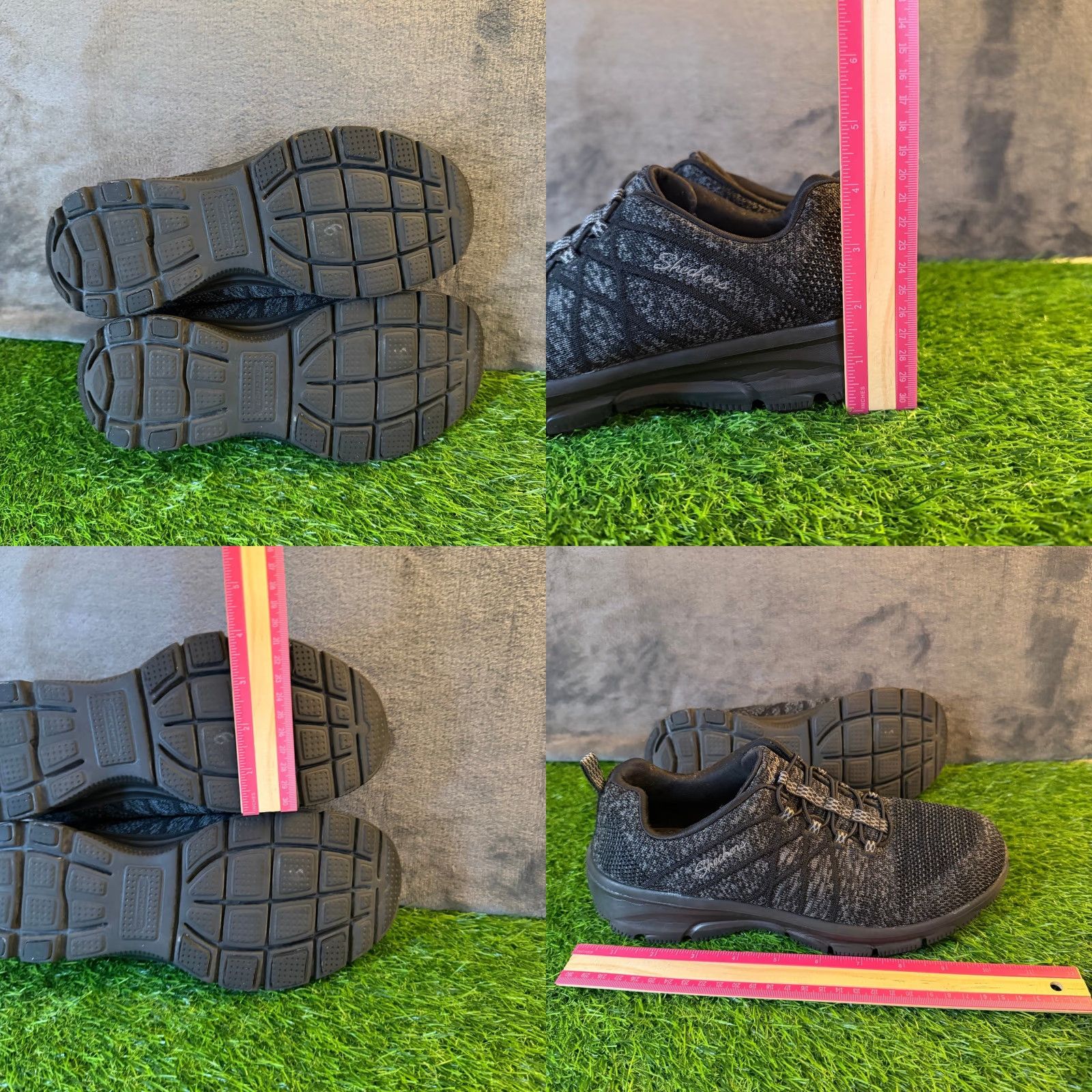 SKECHERS Skechers Slip On Knit Sneakers Womens Memory Foam Relaxed Fit Shoes 9.5 Black Low Top Casual Walking Shoes Size US 10 / IT 40 - 8 Thumbnail