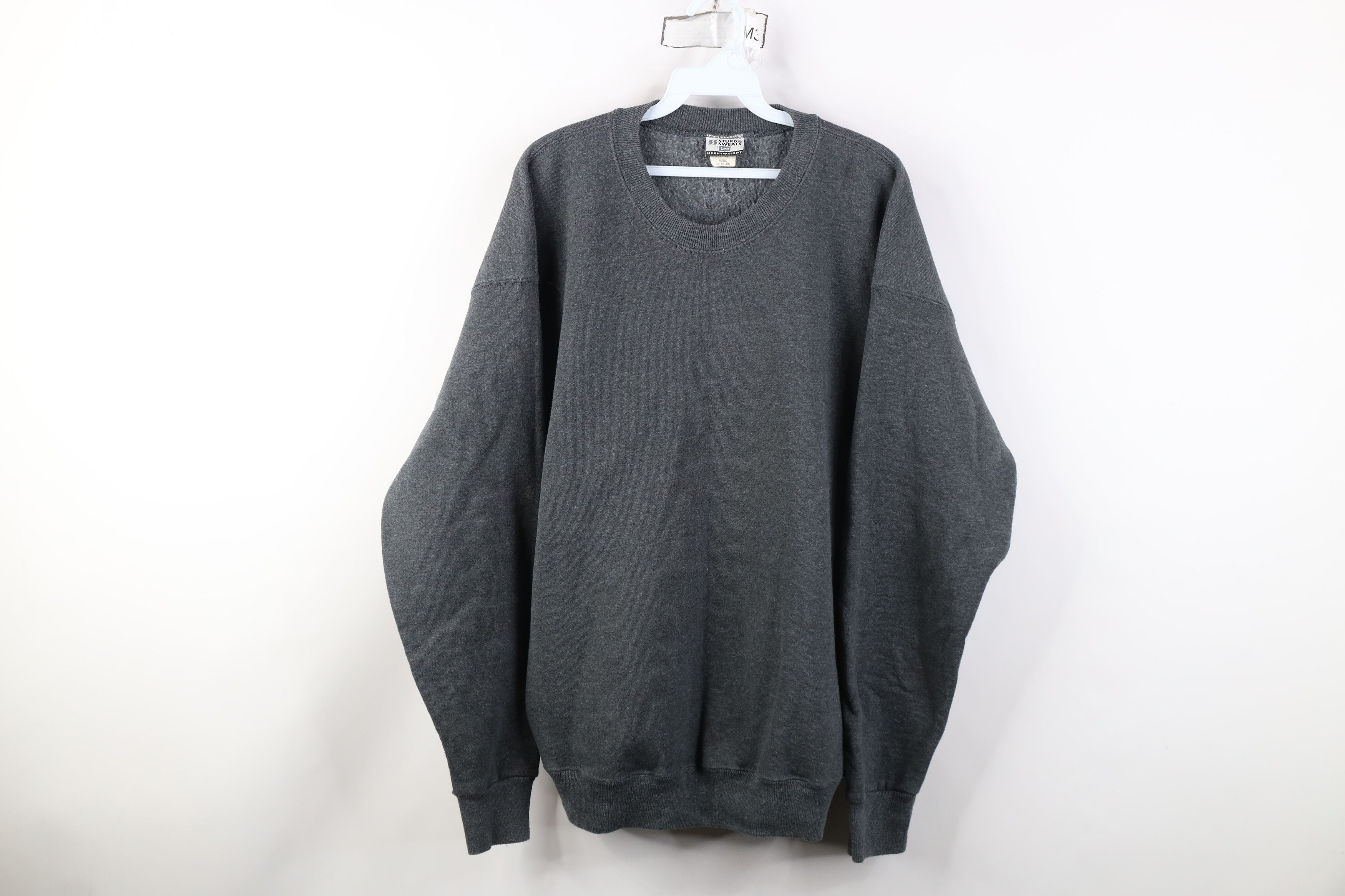 Vintage 90s Streetwear Heavy Crewneck Sweatshirt Gray USA