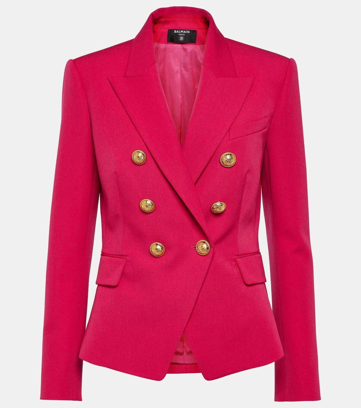 Balmain o1y0525 Blazer in Fuchsia Size XS / US 0-2 / IT 36-38 - 1 Thumbnail