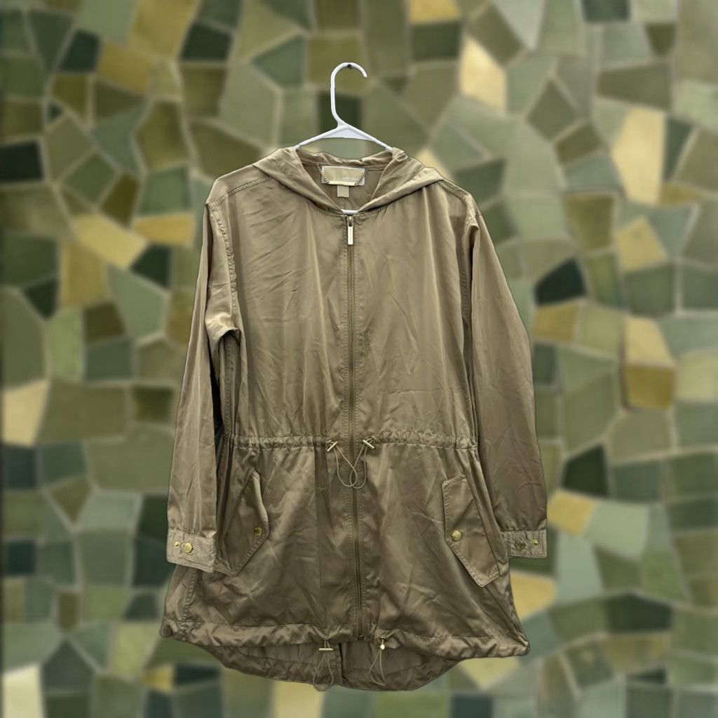 Michael Kors Michael Kors Womens Jacket Size Small Gold Zip Up Hooded Adjustable Jacket Size S / US 4 / IT 40 - 1 Thumbnail