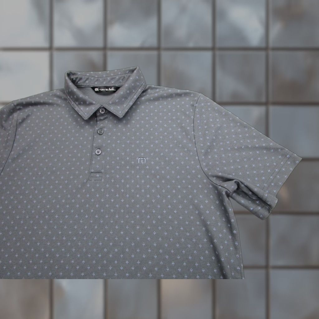 TravisMathew Travis Mathew Polo Shirt Mens M Gray Polka Dot Knit Performance Preppy Golf Shirt Mens M Gray Polka Dot Knit Performance Preppy Golf Size US M / EU 48-50 / 2 - 1 Thumbnail