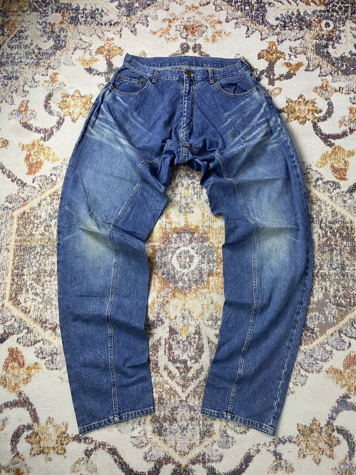 image of Avant Garde x If Six Was Nine Miharayasuhiro Wide Leg Vintage Jeans in Blue Jean, Men's (Size 32)
