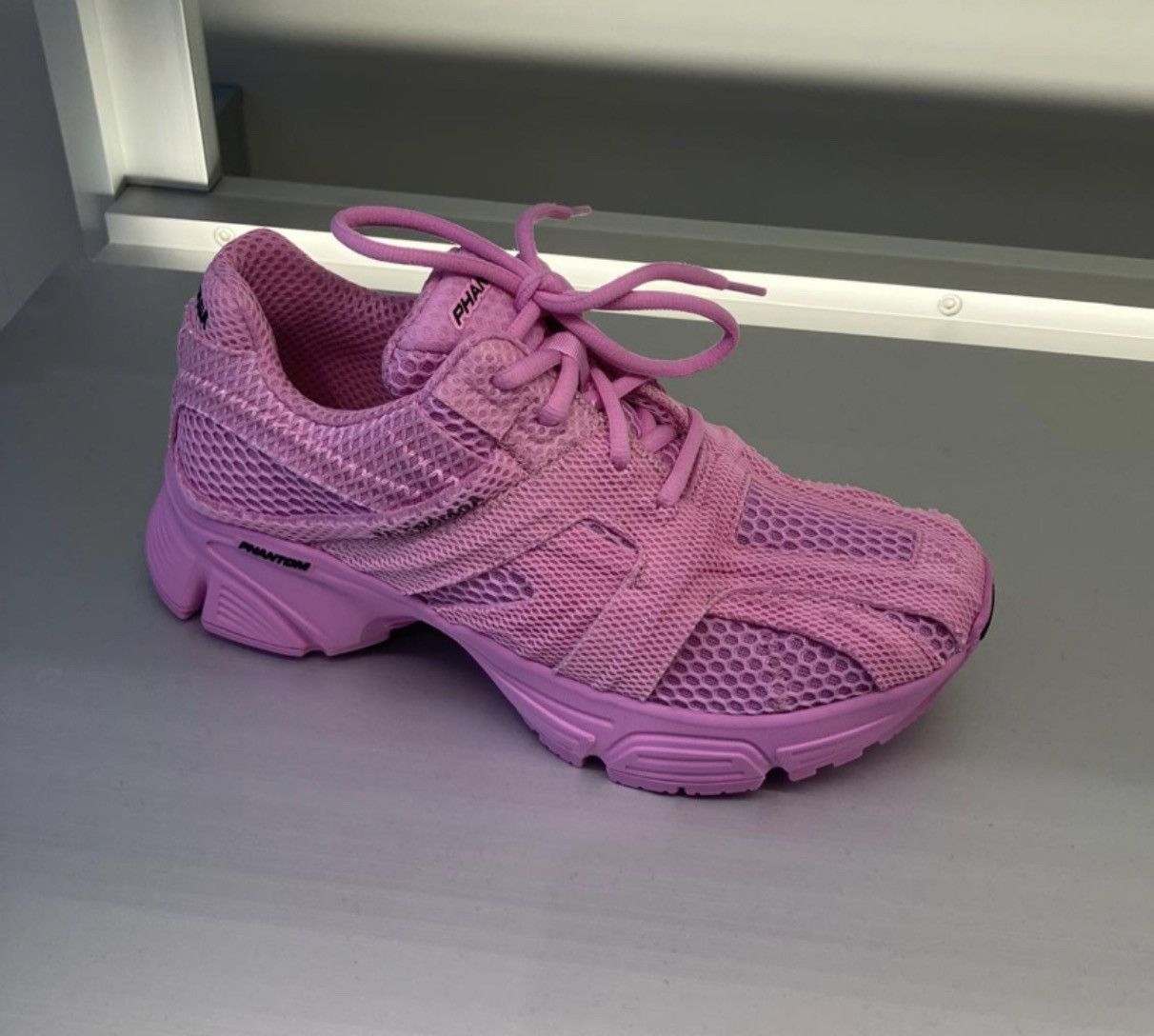 image of Balenciaga Phantom Low-Top Sneakers In Pink, Women's (Size 9)