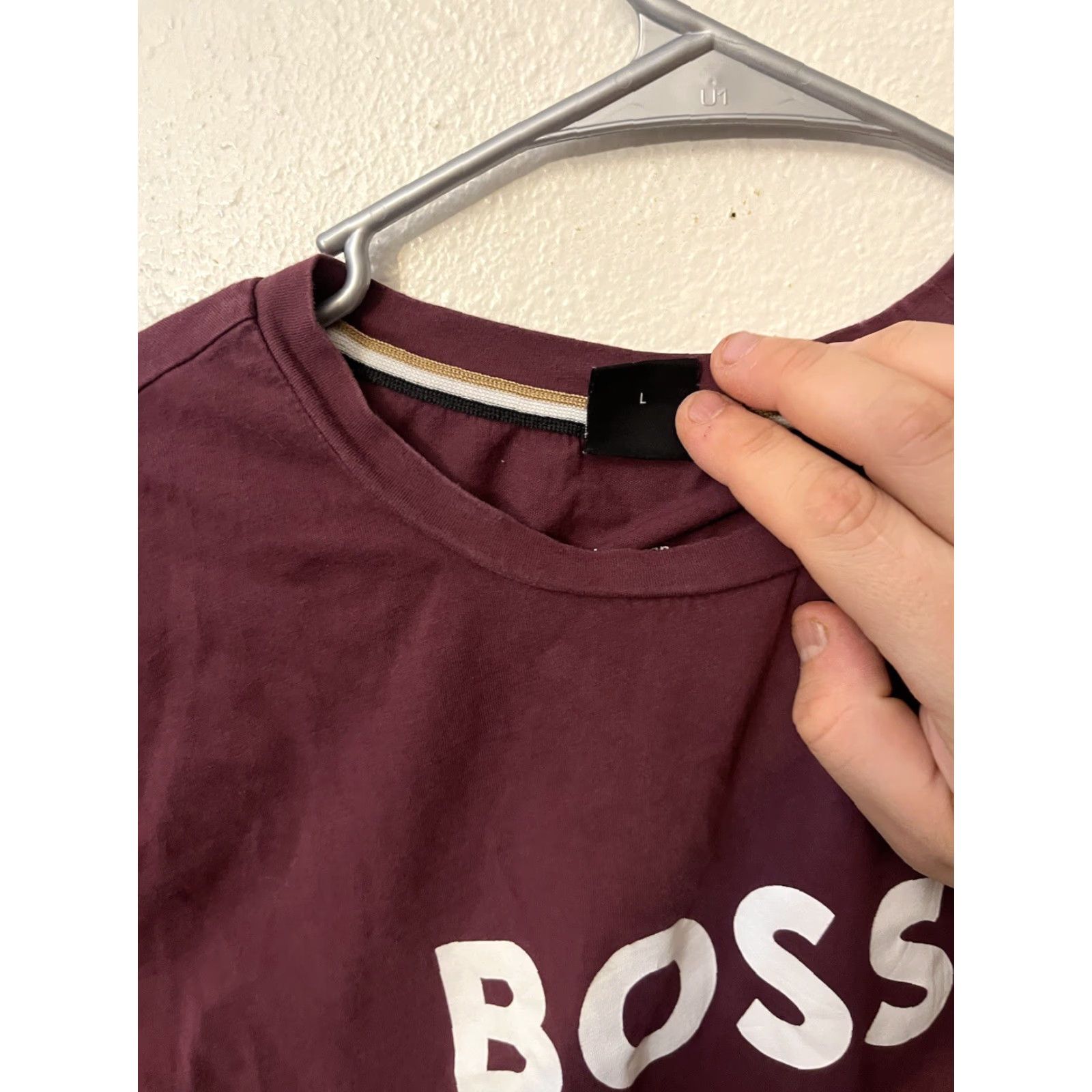 Hugo Boss Hugo Boss Logo Graphic T-Shirt Maroon Regular Large Men Shirt T-Shirt Mens L Logo Size US L / EU 52-54 / 3 - 3 Thumbnail