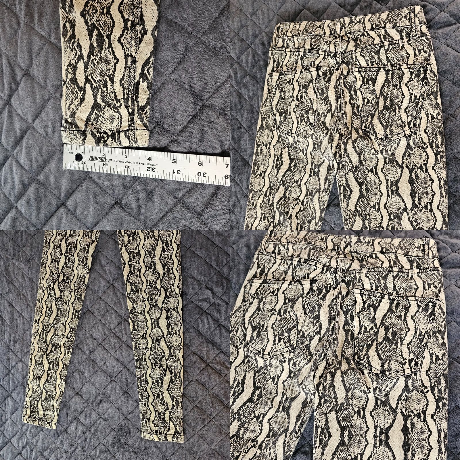 Vintage VINTAGE? No — Wild Fable Jeans Skinny Five Pocket 00 Beige Snakeskin Pattern Mid Rise Stretch Skinny Denim Women Pants Formal? Size 24" / US 00 / IT 34 - 8 Thumbnail