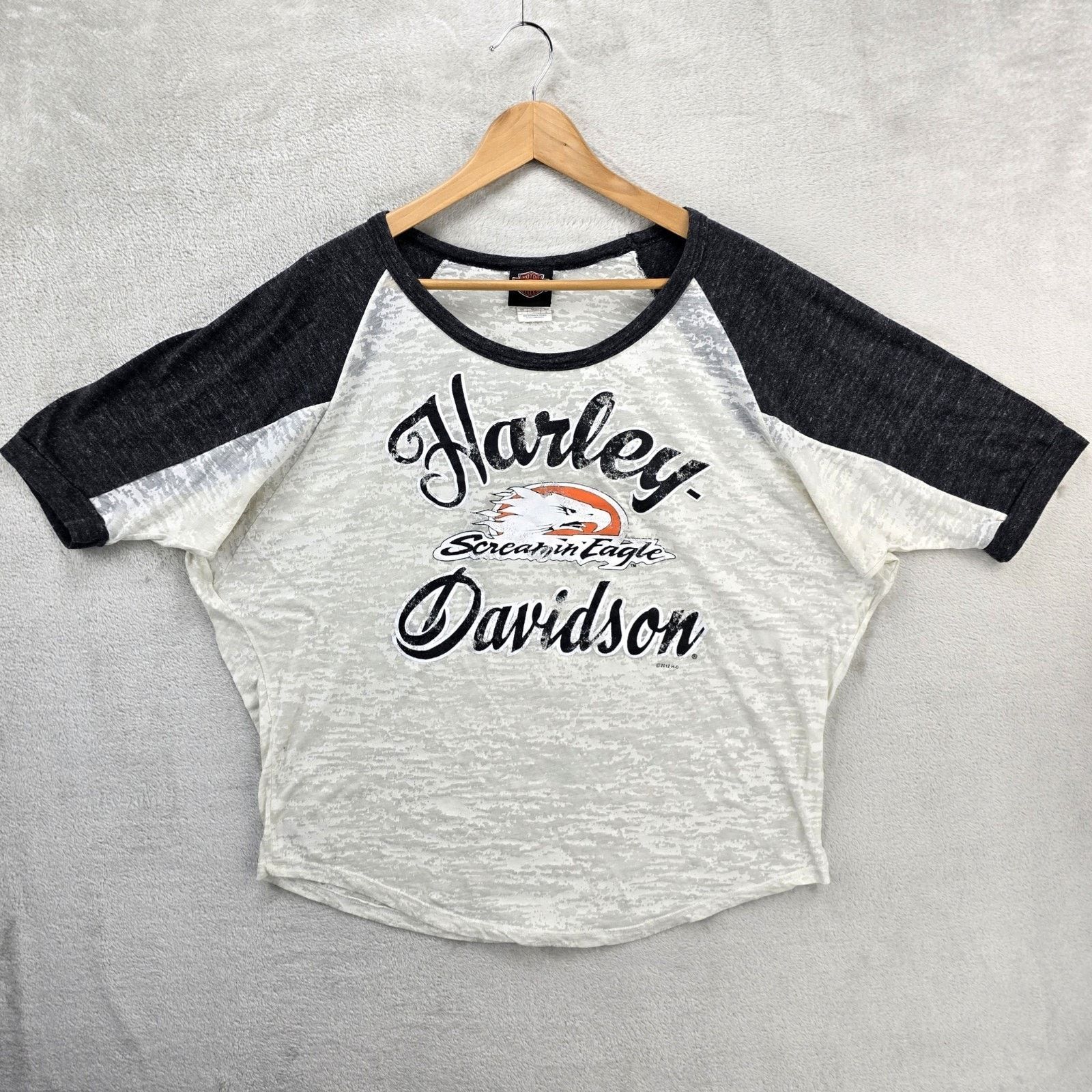 Harley Davidson Harley Davidson Raglan Shirt Large Sheer Screamin Eagle Y2K Size L / US 10 / IT 46 - 1 Thumbnail