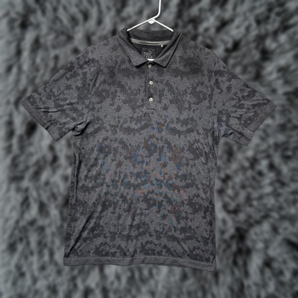 Puma VINTAGE Puma Polo Shirt Gray Camo DryCELL Golf Performance Athletic Top XL Men Shirt Short Sleeve Camouflage Mens XL Size US XL / EU 56 / 4 - 1 Thumbnail