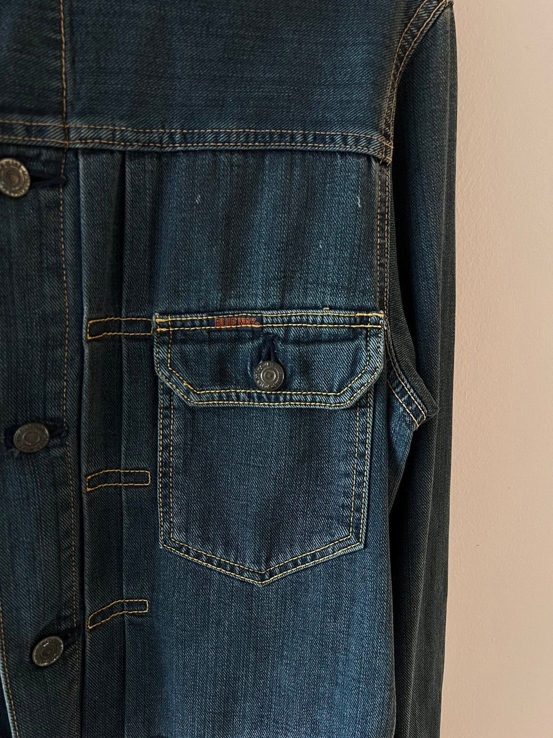 Vintage Vintage 90s Blue Way Denim Jackets Size US S / EU 44-46 / 1 - 2 Thumbnail