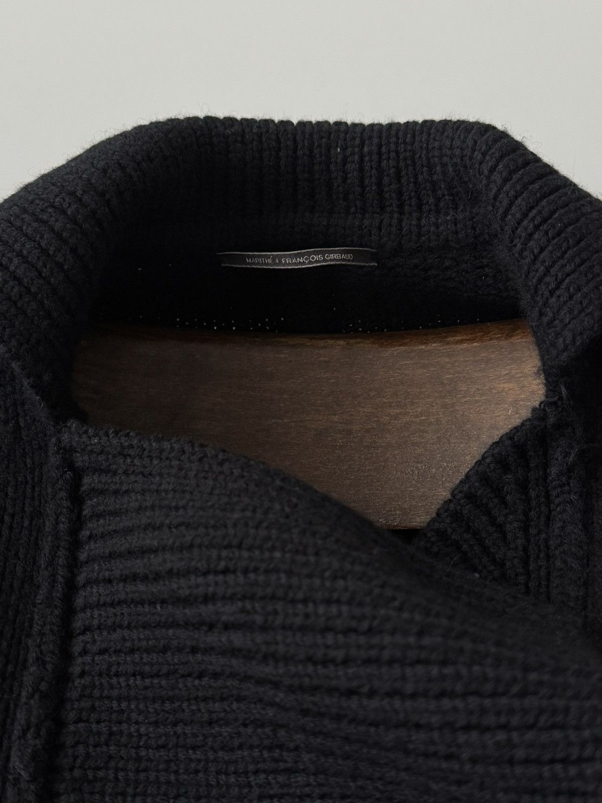 Marithe + Francois Girbaud Women's Marithe Francois Girbaud Black Wool Knit Sweater Size M / US 6-8 / IT 42-44 - 4 Thumbnail