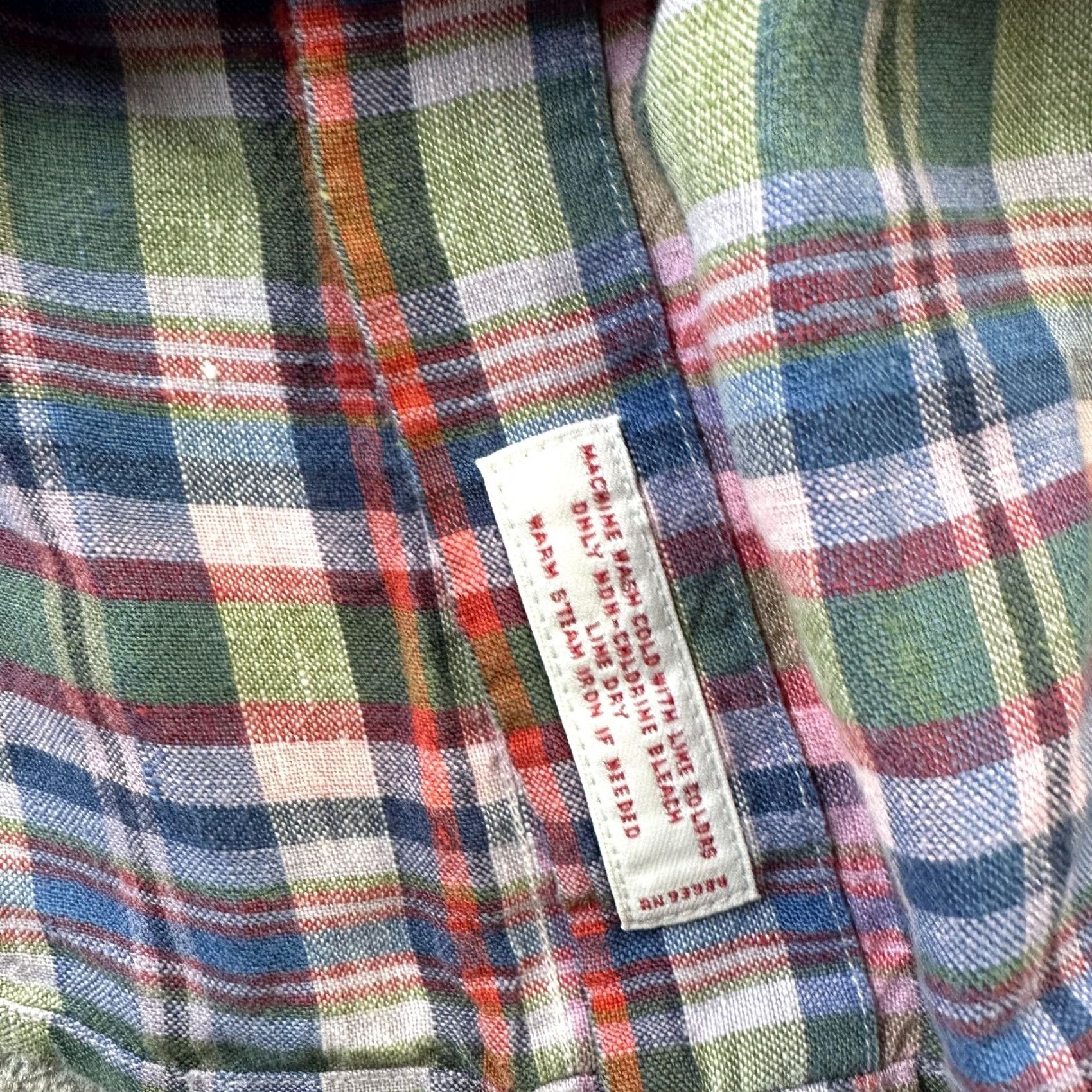 Brooks Brothers Brooks Brothers Shirt Mens Large Multicolor Linen Button Up 346 Original Polo Size US L / EU 52-54 / 3 - 7 Thumbnail