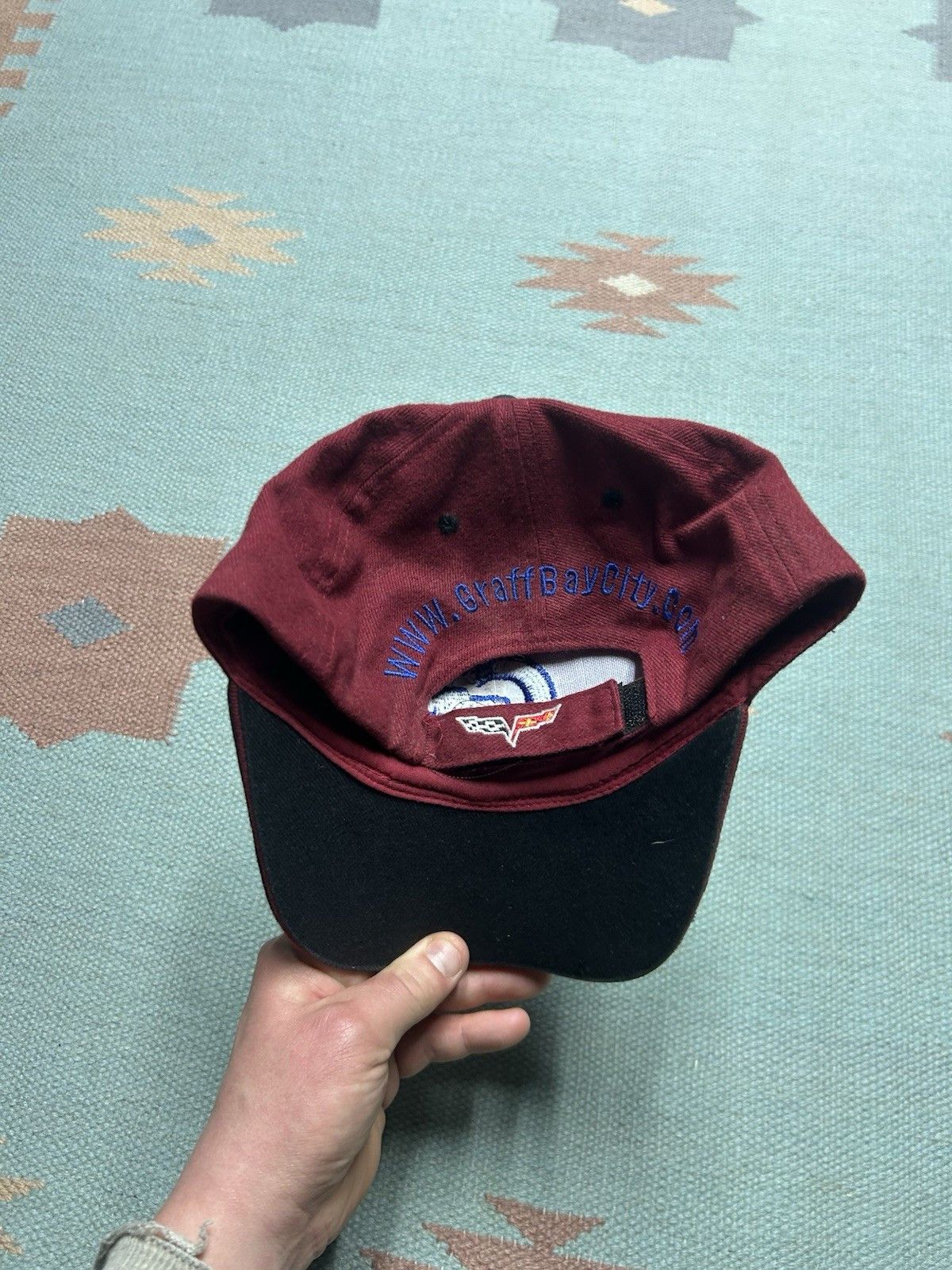 Vintage Vtg strap hat Chevy Graff car dealership bay city Michigan Size ONE SIZE - 5 Thumbnail