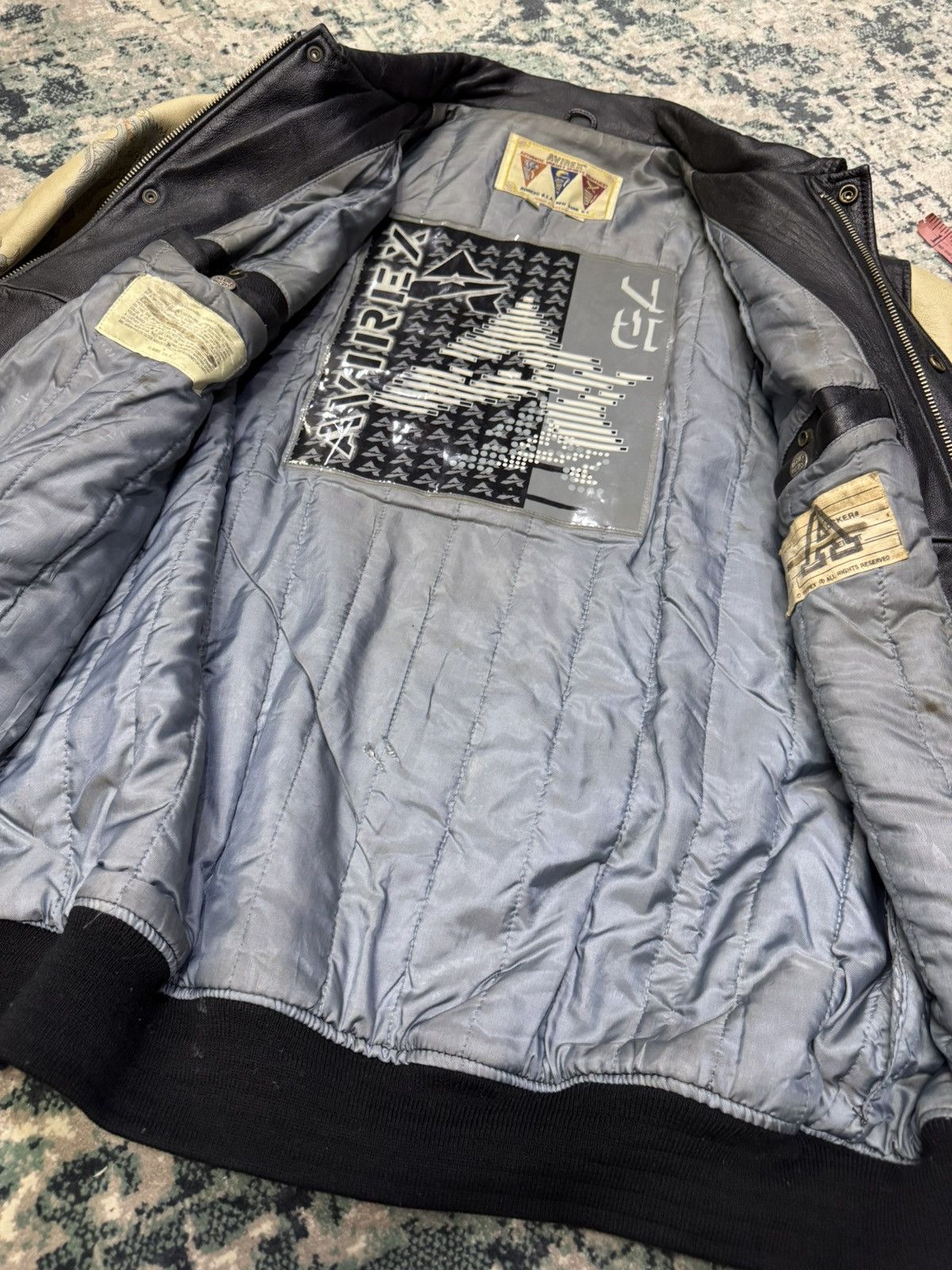 Avirex VINTAGE AVIREX USA VARSITY DRAGON LEATHER JACKET Size US XXL / EU 58 / 5 - 10 Thumbnail