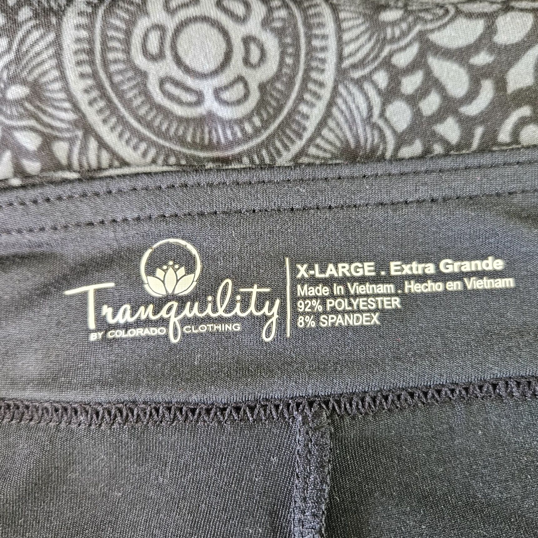 Vintage Tranquility Womens Skort XL Black Gray Pull On Activewear A-Line Short 18" Waist 17" Length Summer Spring"} Size ONE SIZE - 3 Thumbnail