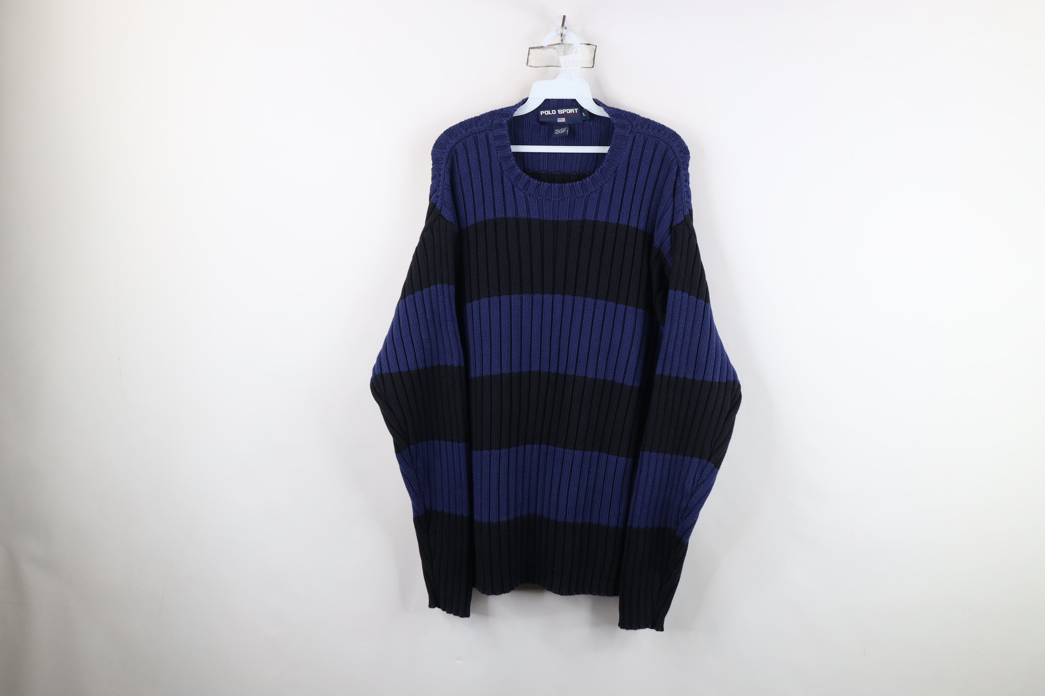 Ralph Lauren Vintage 90s Polo Sport Ralph Lauren Ribbed Knit Sweater Size US XL / EU 56 / 4 - 1 Thumbnail