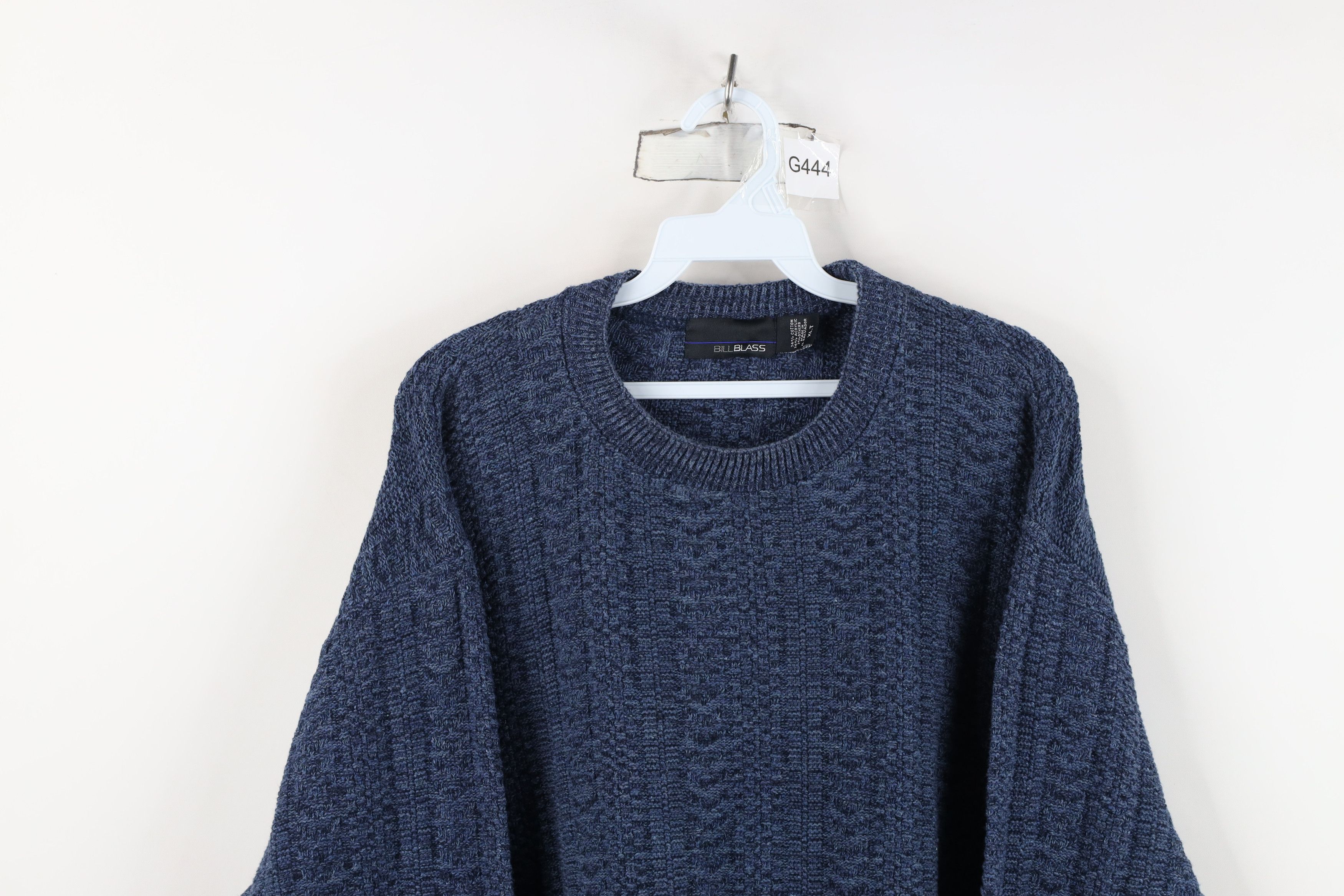 Vintage Vintage 90s Streetwear Framed Textured Knit Crewneck Sweater Size US XL / EU 56 / 4 - 2 Thumbnail