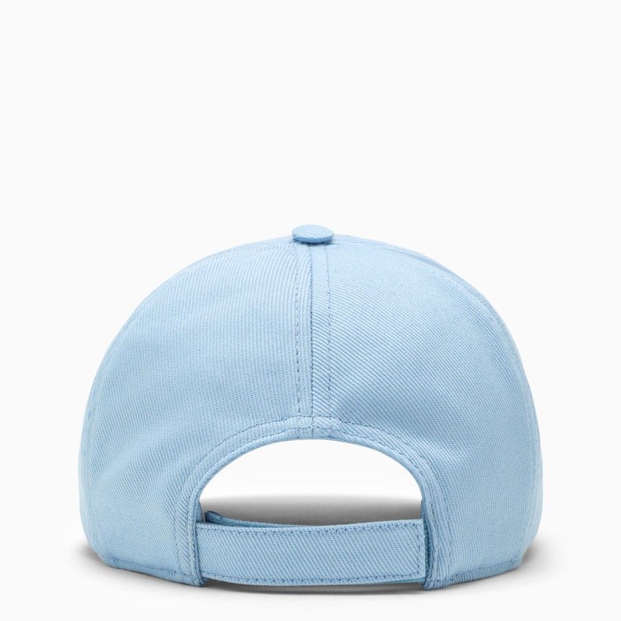 Miu Miu o1d2blof0924 Size: L / Canvas Cap in Light Blue Size ONE SIZE - 3 Thumbnail