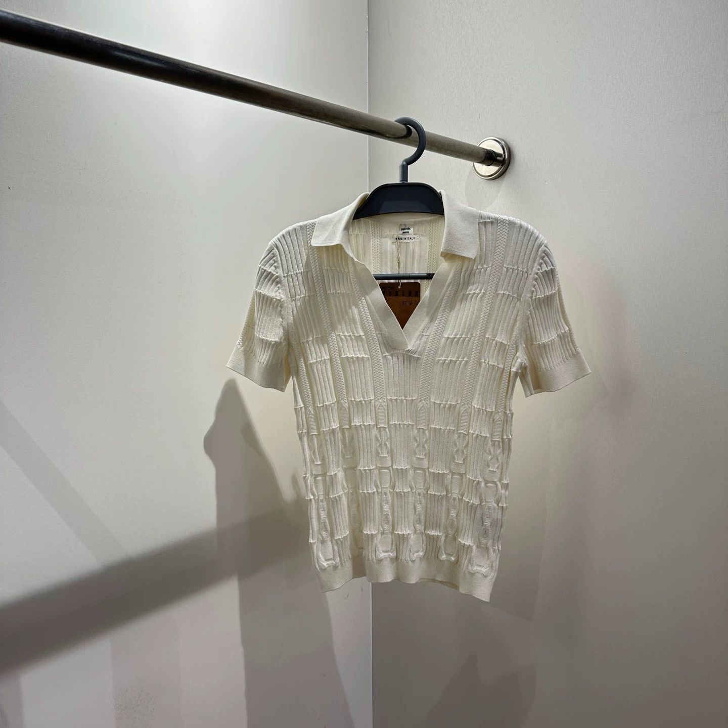Hermes Hermes Jacquard Polo Knit Short Sleeve Silk 40 Size M / US 6-8 / IT 42-44 - 1 Thumbnail