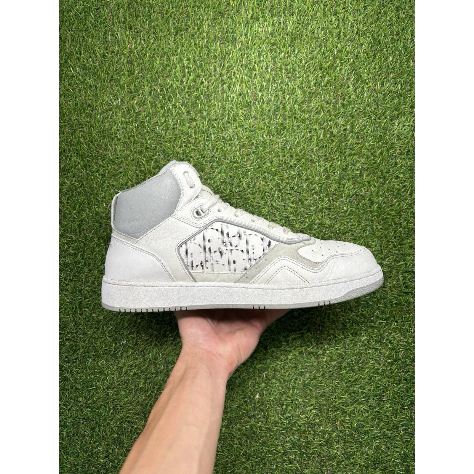 Dior Dior B27 High Top ' White ' Size US 12 / EU 45 - 11 Thumbnail