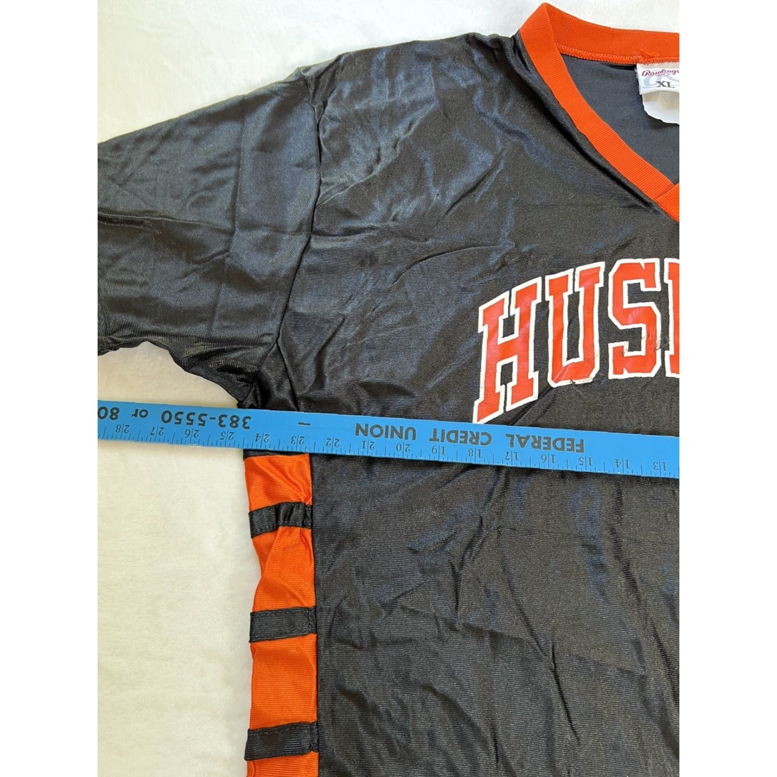 Vintage VINTAGE Huskies Football Jersey Shirt XL Black 90s Men Short Sleeve Rawlings Size US XL / EU 56 / 4 - 3 Thumbnail