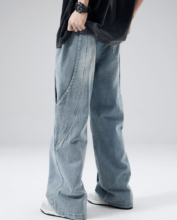 Japanese Brand × Jean Men's washed blue straight loose jeans y2k Size US 32 / EU 48 - 3 Thumbnail