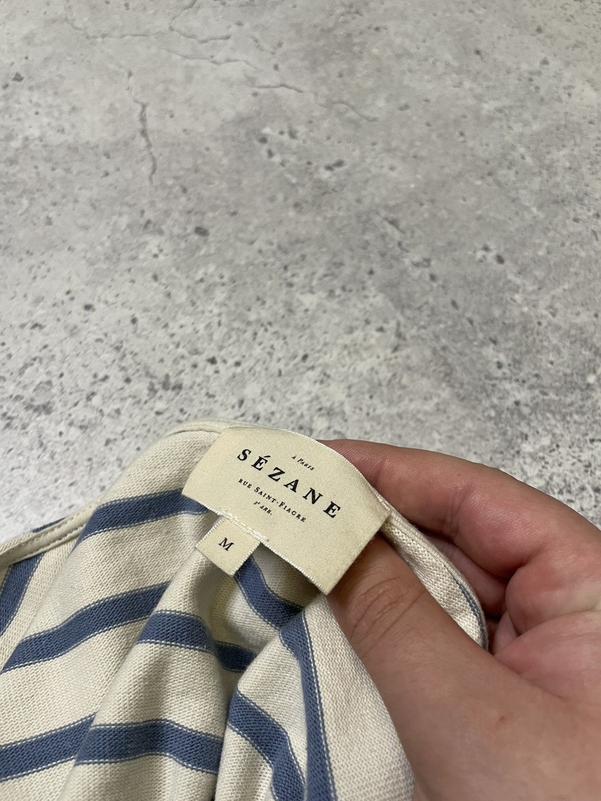 Sezane Sézane Colette Marinière Cotton Striped Blue White Sweater Size M / US 6-8 / IT 42-44 - 5 Thumbnail