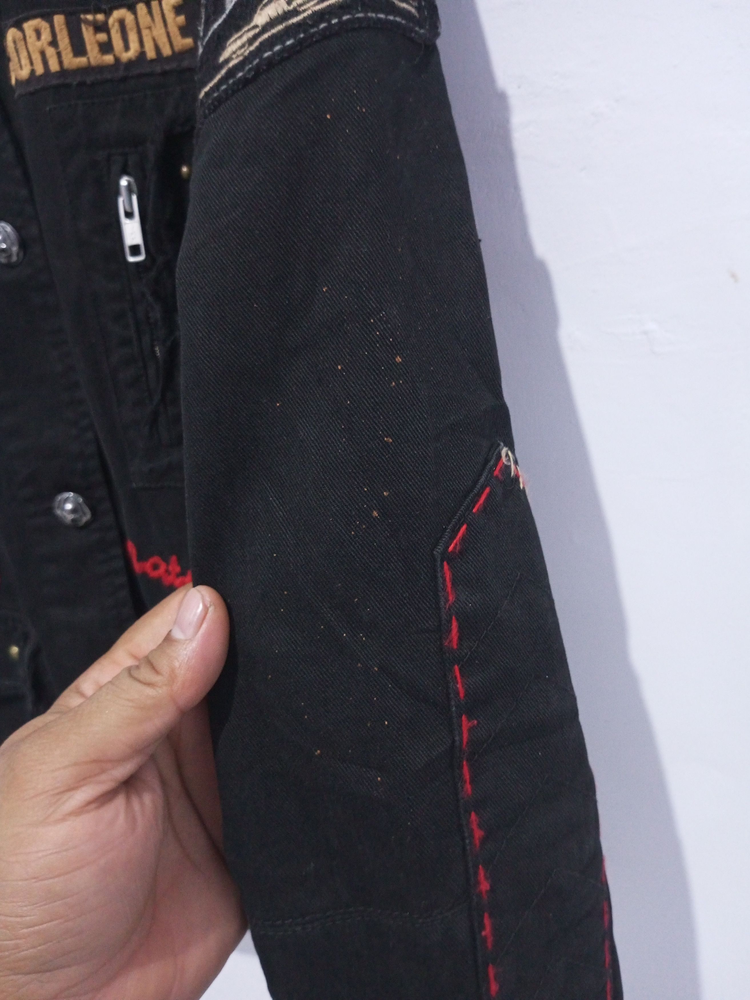 20471120 Vintage Corleone studded embroidery denim jacket Size US M / EU 48-50 / 2 - 15 Thumbnail