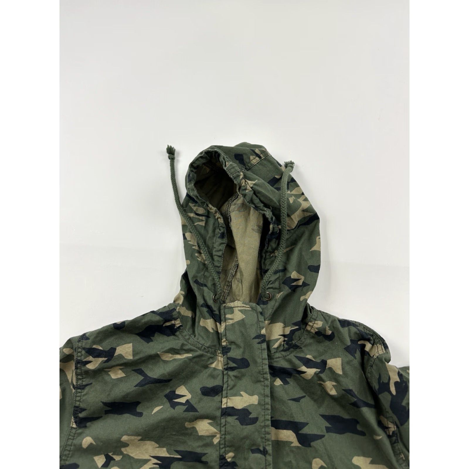 Vintage BP Jacket Womens Small Camouflage Hooded Full Zip Camouflage Utility Jacket Size S / US 4 / IT 40 - 2 Thumbnail