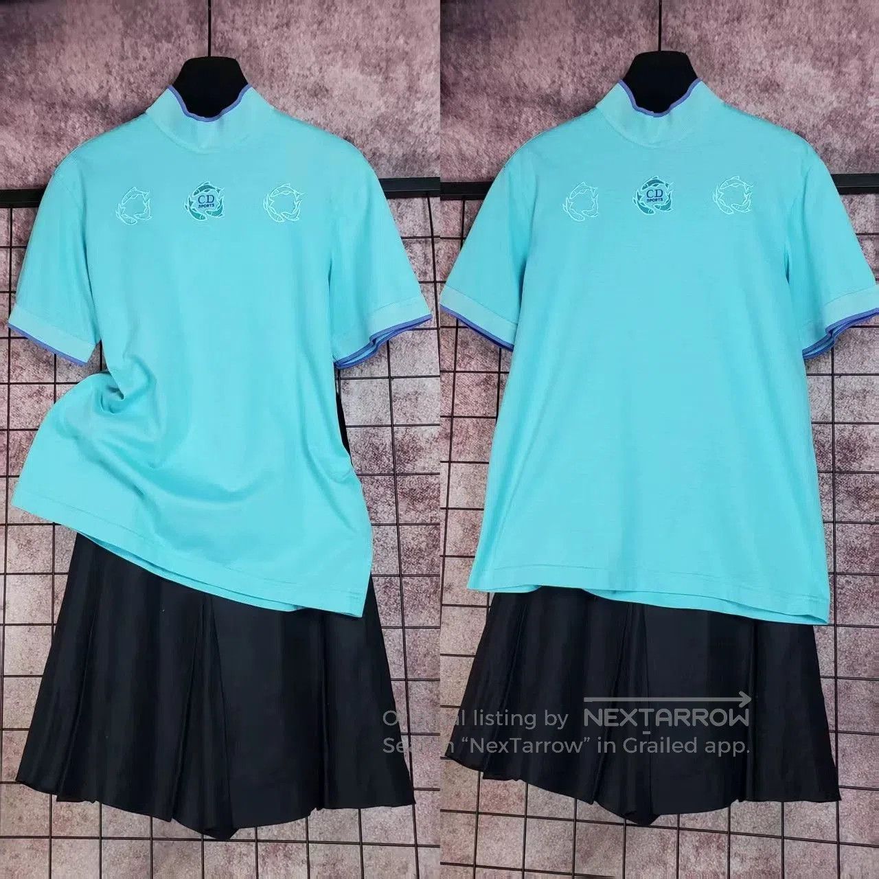 Dior Dior Macaron Blue Top with Embroidery. Size US M / EU 48-50 / 2 - 2 Thumbnail