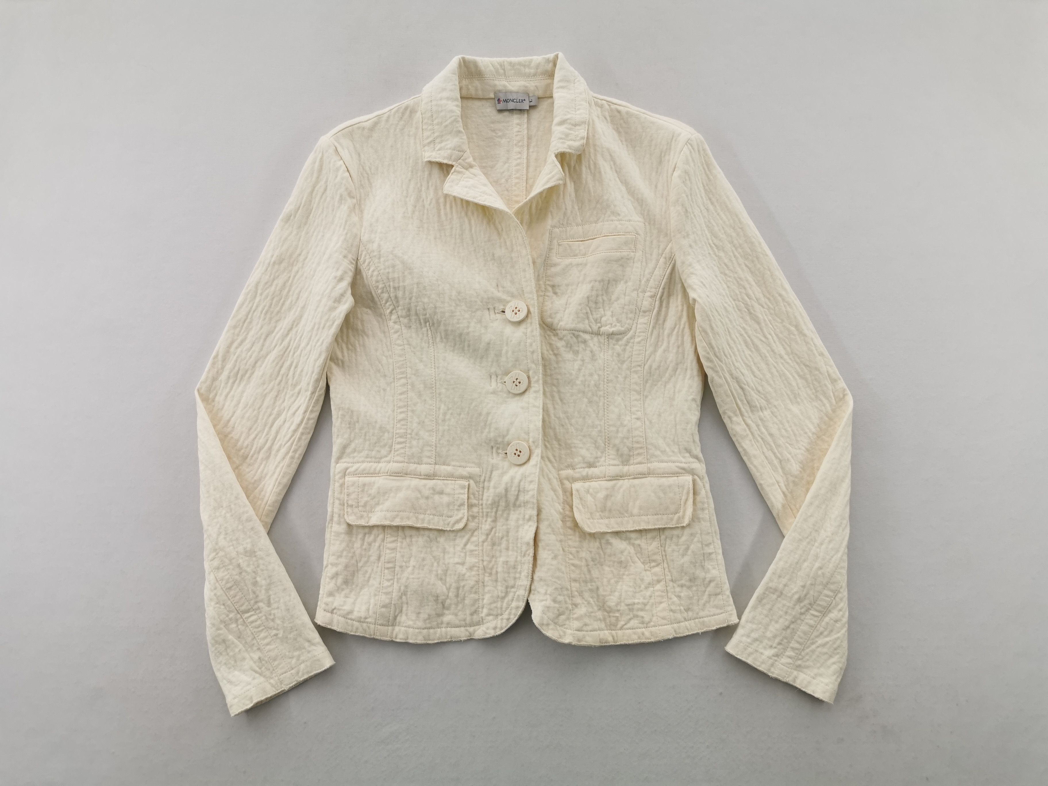 Moncler Vintage 90's Moncler Summer Blazer Jacket Made In Portugal Size S / US 4 / IT 40 - 1 Thumbnail