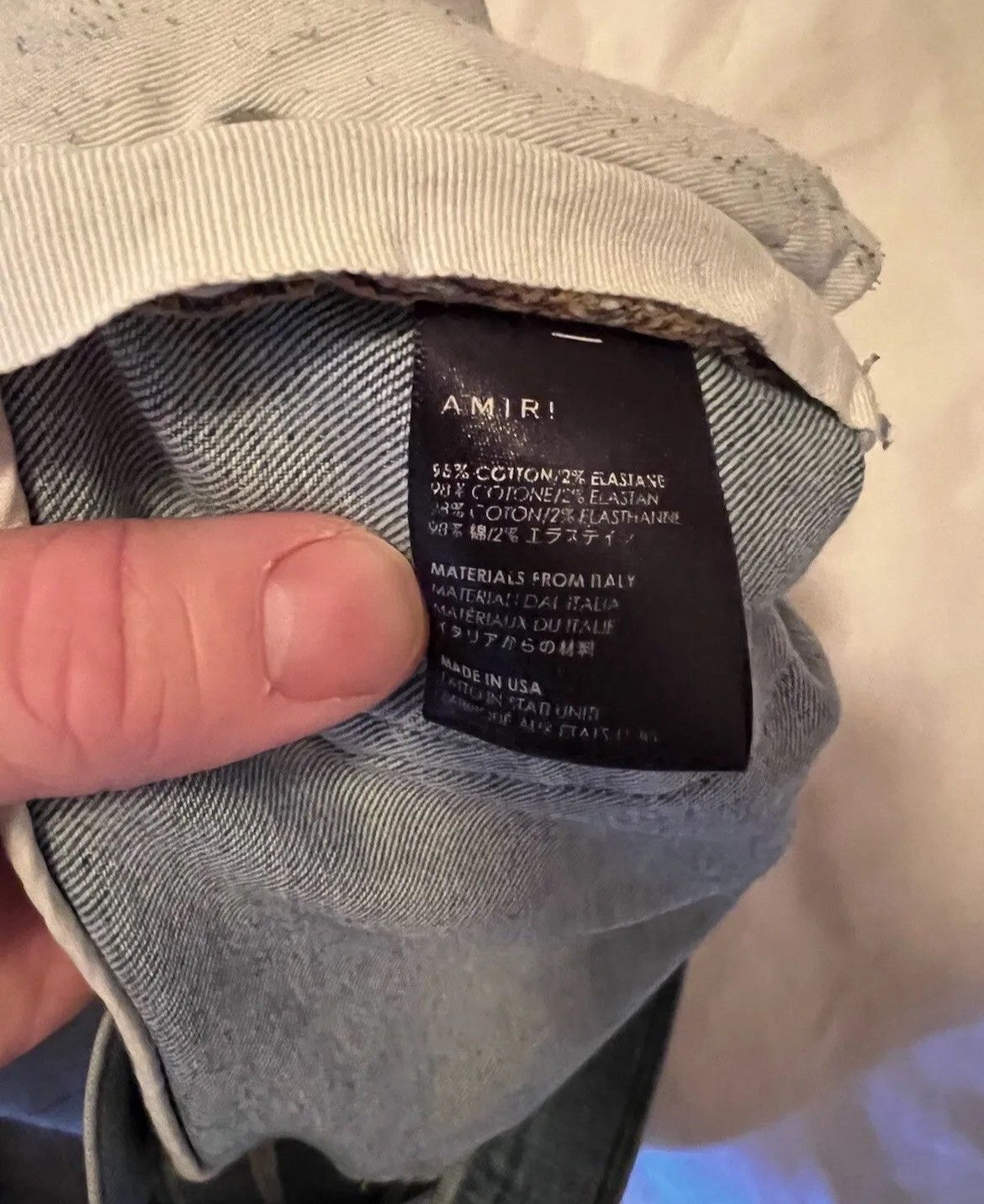 Amiri Amiri OG Blue Broken Track Jeans (sz 38) Size US 38 / EU 54 - 9 Thumbnail