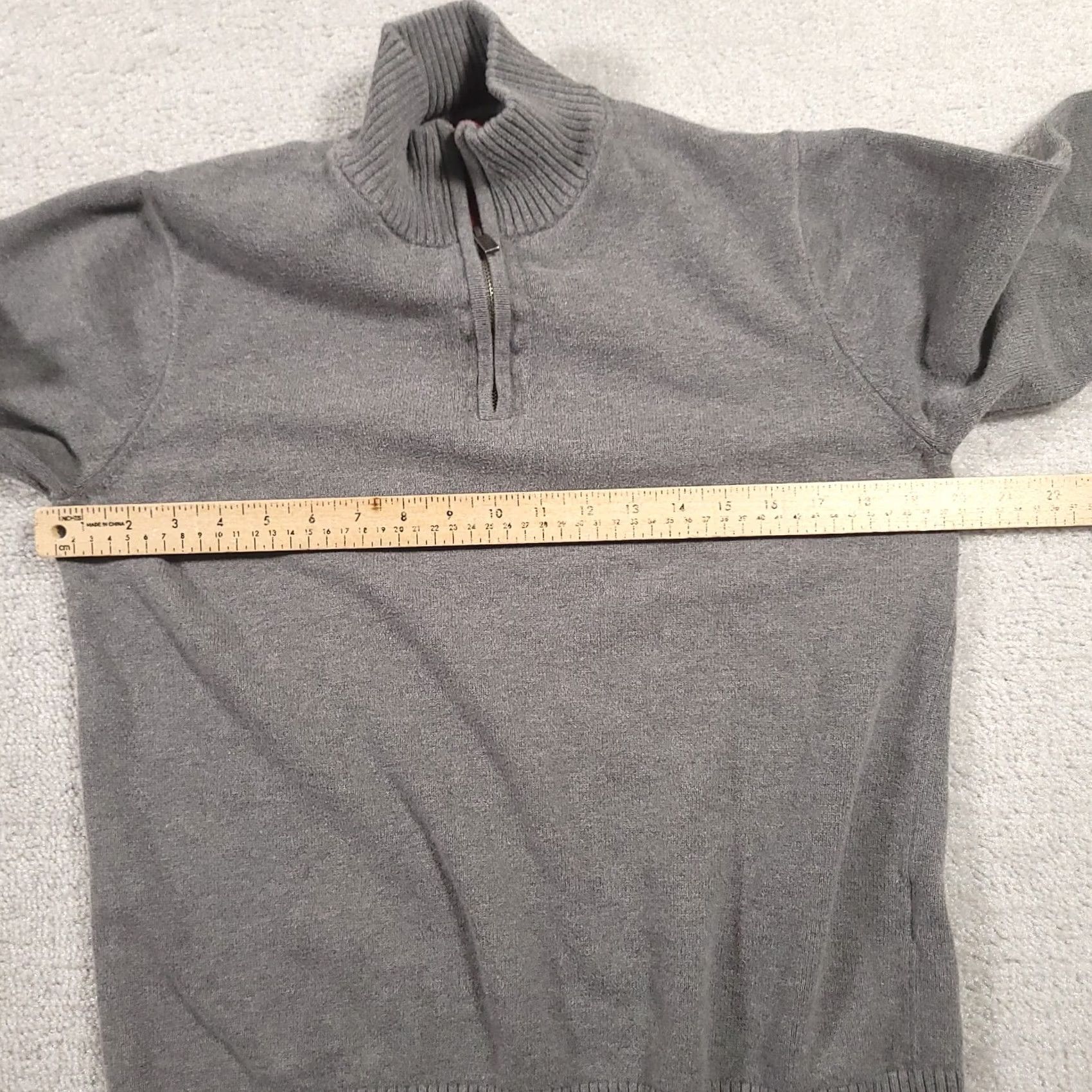Tommy Hilfiger Tommy Hilfiger 1/4 Zip Long Sleeve Sweater Mens Small Gray Flag Logo Casual Mock Size US S / EU 44-46 / 1 - 3 Thumbnail