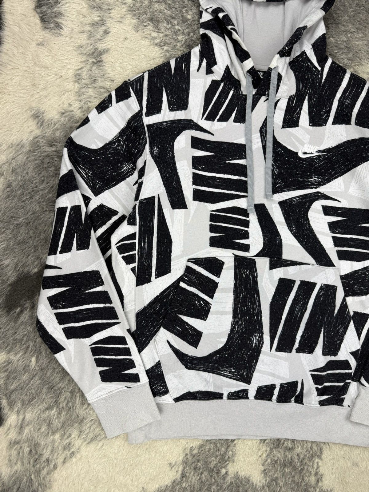 Nike NIKE AOP Swoosh Logo Crayon Style Streetwear Hoodie Size US S / EU 44-46 / 1 - 7 Thumbnail