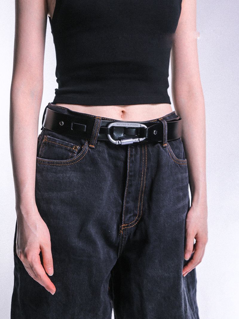 Designer × Vintage PU Leather Carabiner Belt Size ONE SIZE - 1 Thumbnail