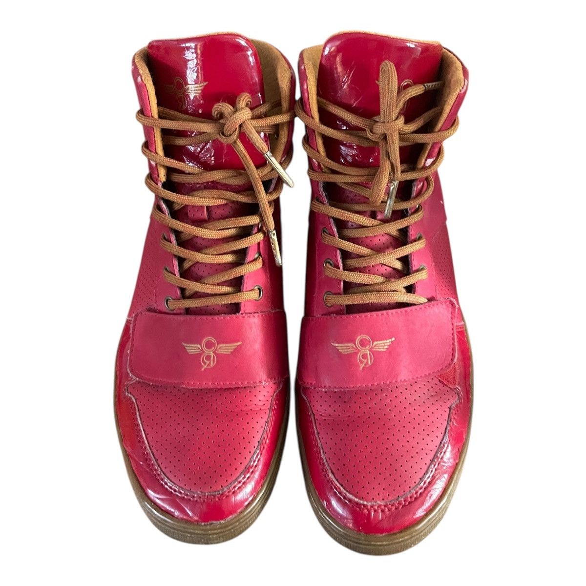 Creative Recreation Creative Recreation Cesario High Top Red Fashion Sneakers Size US 9.5 / EU 42-43 - 7 Thumbnail