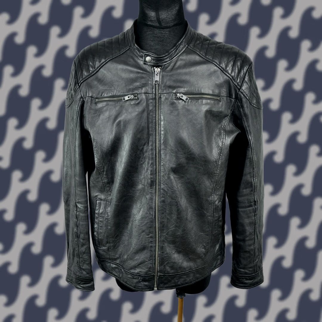 Jack & Jones JACK & JONES Jjeliam Leather Jacket NOOS 2XL Black Mens Jacket Leather Glove? Size US XXL / EU 58 / 5 - 1 Thumbnail