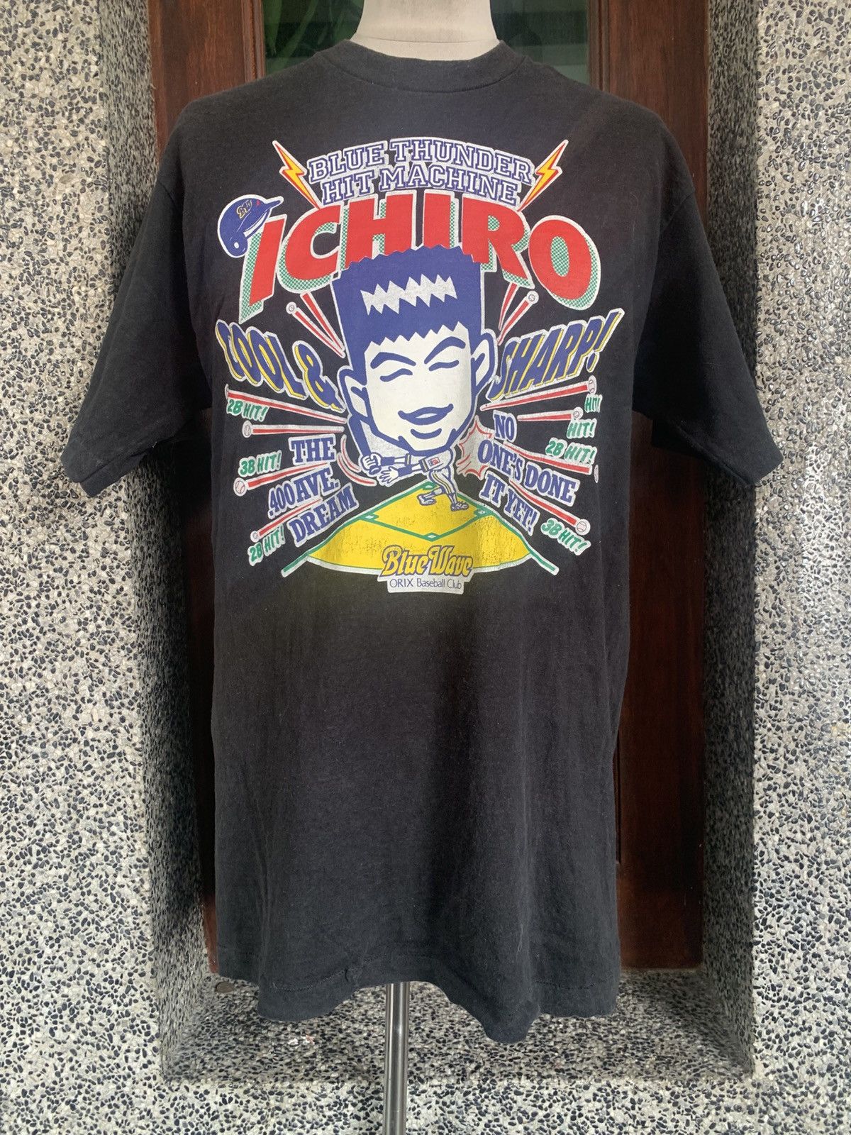 Vintage Vintage 90s ICHIRO Blue Wave Orix Baseball T Shirt Size US L / EU 52-54 / 3 - 1 Thumbnail