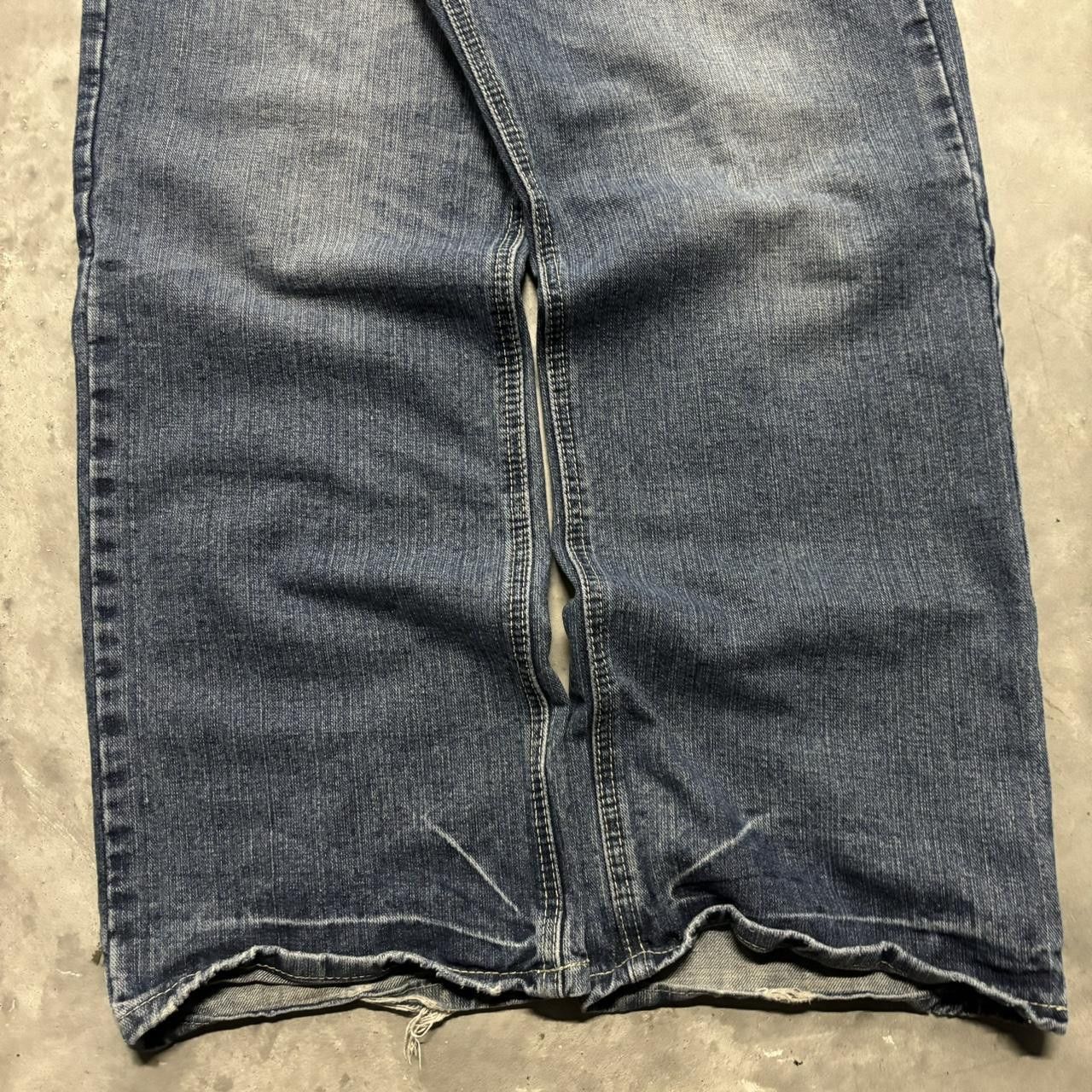 Japanese Brand × Vintage Crazy Vintage Y2K/2000s Baggy Grunge Dark Wash Skater Denim Jeans! Size US 40 / EU 56 - 6 Thumbnail