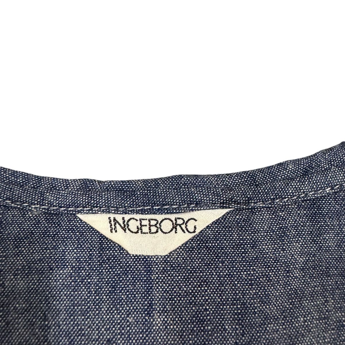 Naval Clothing Factory Vtg🔥70’s Ingeborg Denim Sailor Pullover Leather Lace Shirt Size US M / EU 48-50 / 2 - 12 Thumbnail